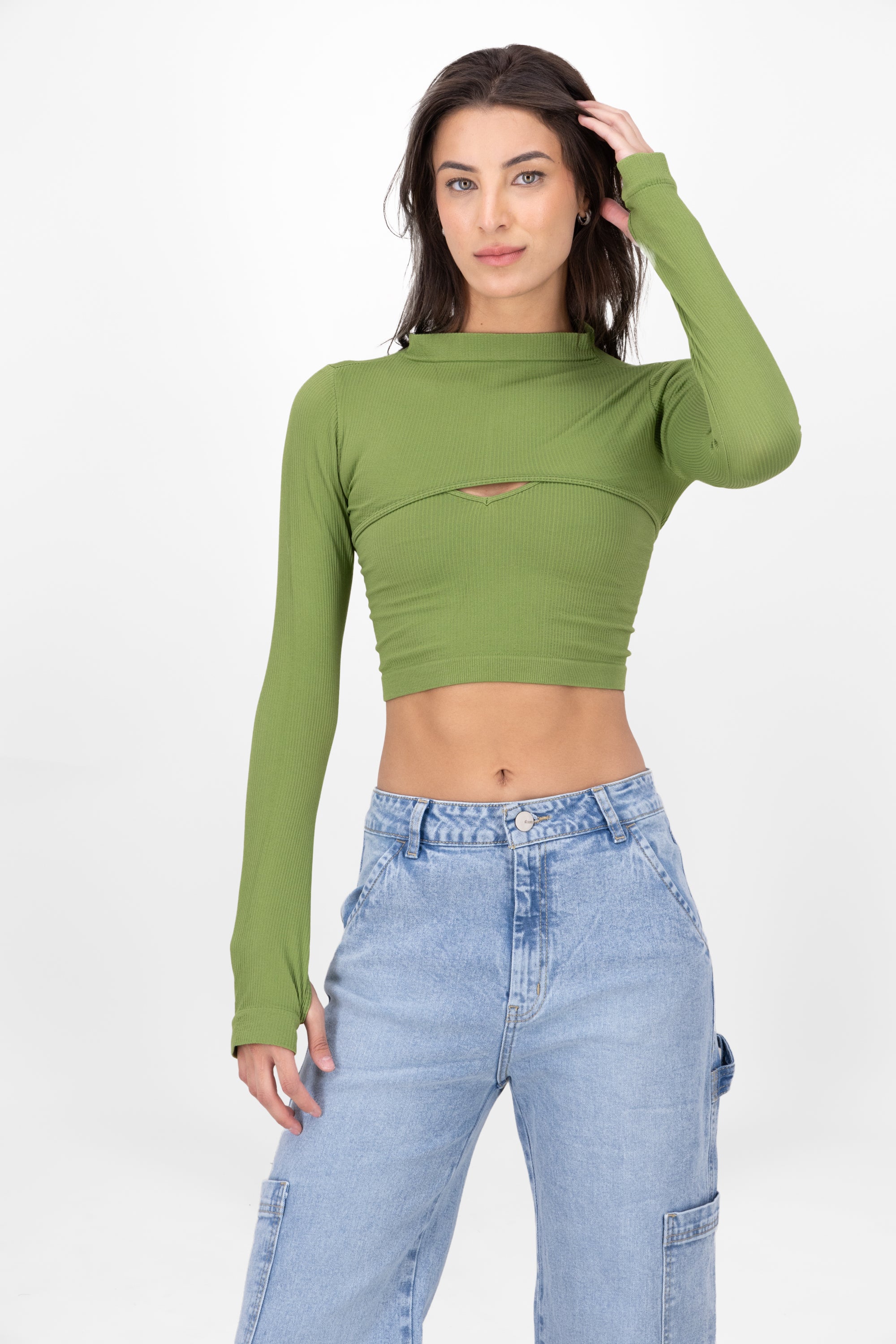 Top Seamless Irregular VERDE BRILLANTE