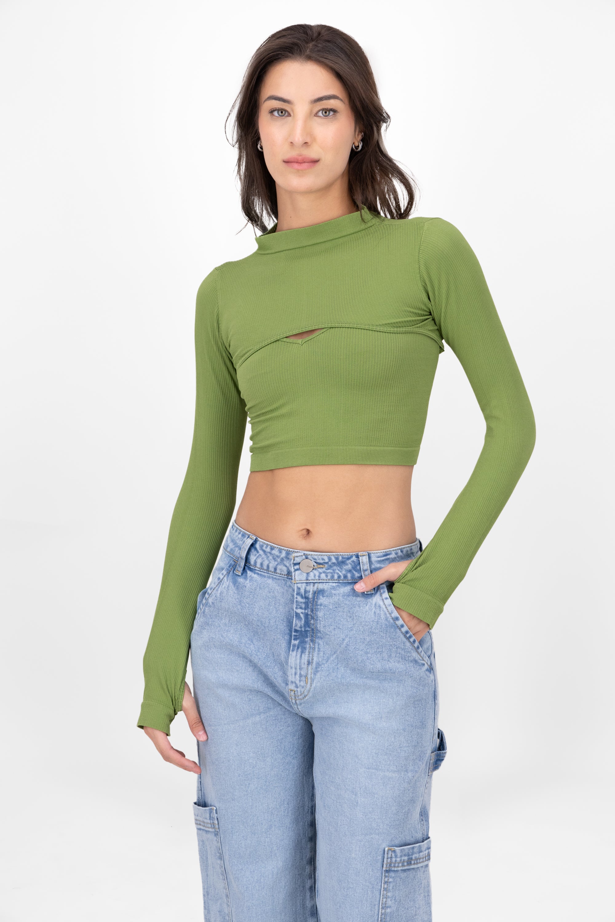 Top Seamless Irregular VERDE BRILLANTE