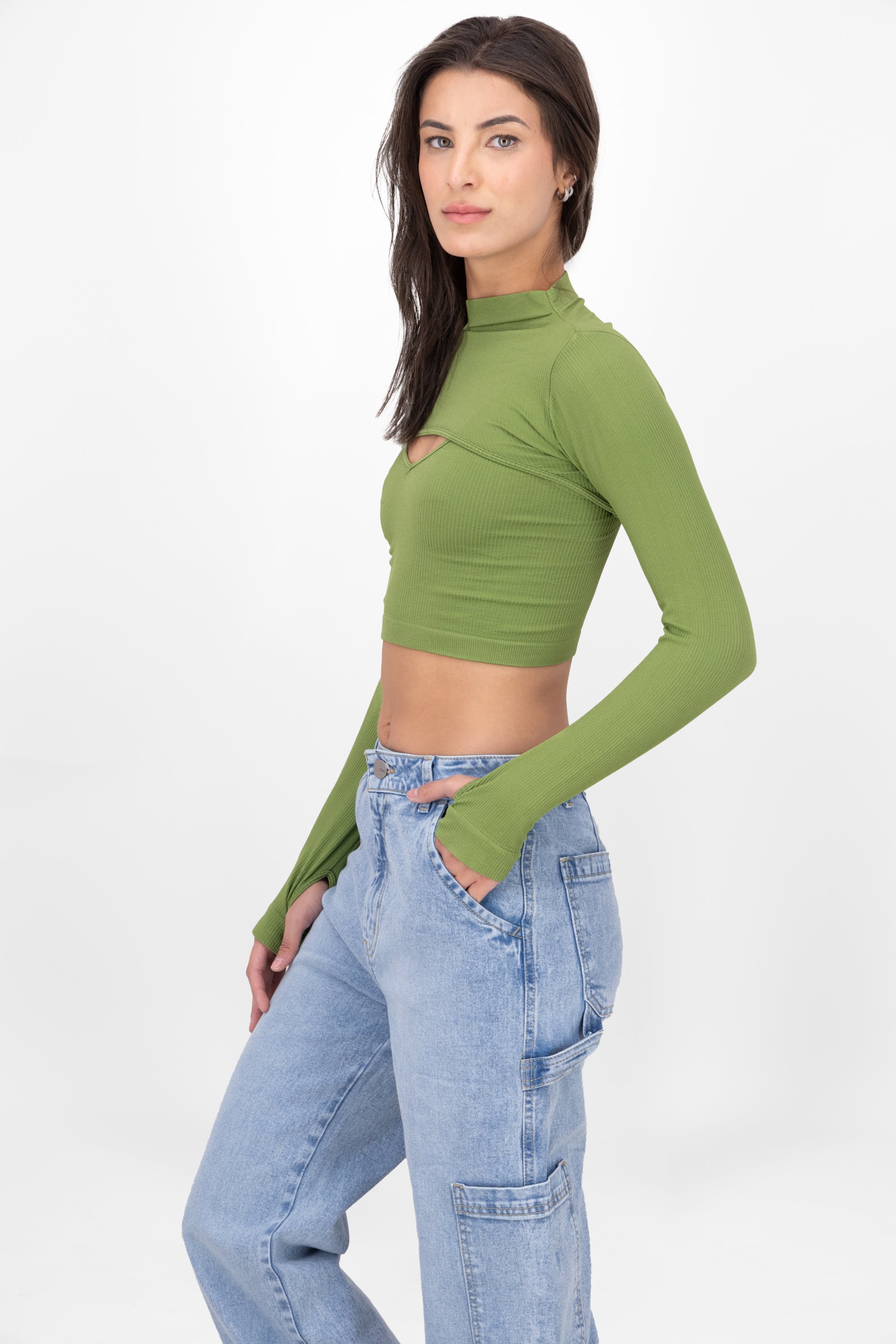 Top Seamless Irregular VERDE BRILLANTE