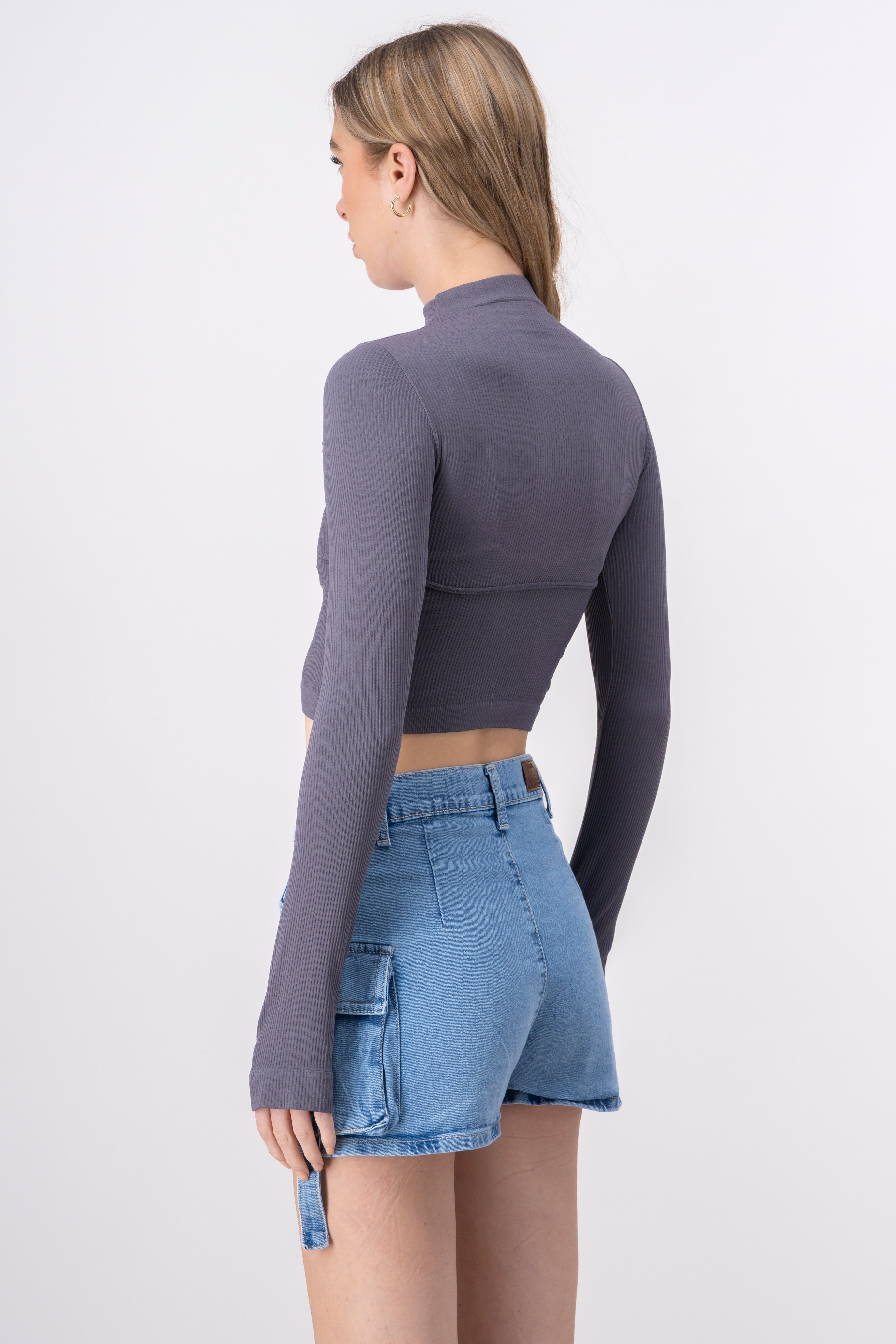 Top Seamless Irregular GRIS OBSCURO