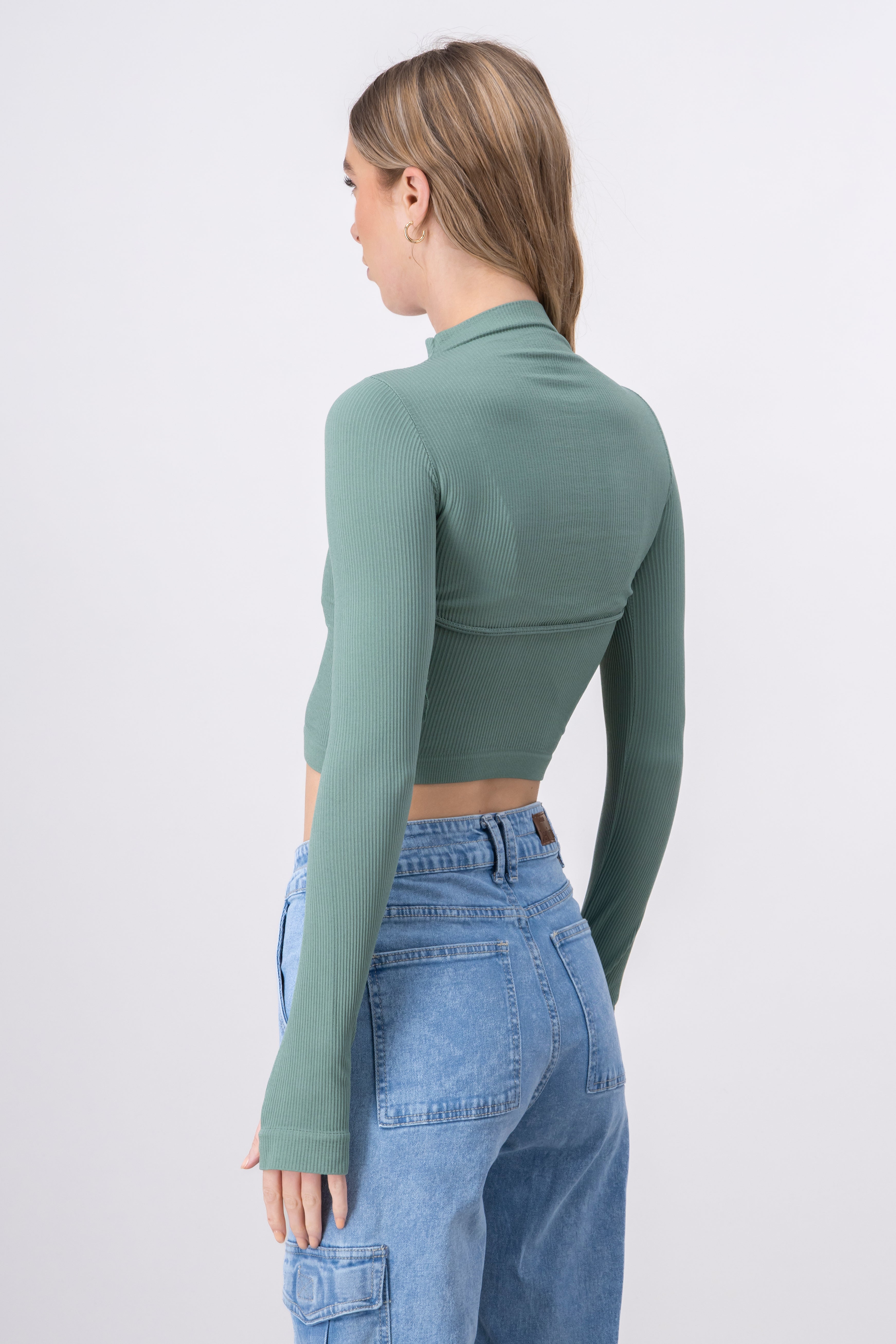 Top Seamless Irregular SAGE