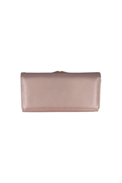 Cartera Larga Broche Boquilla ORO ROSA