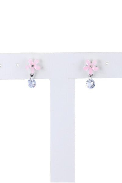 Acrylic flowers aretes ROSEWOOD