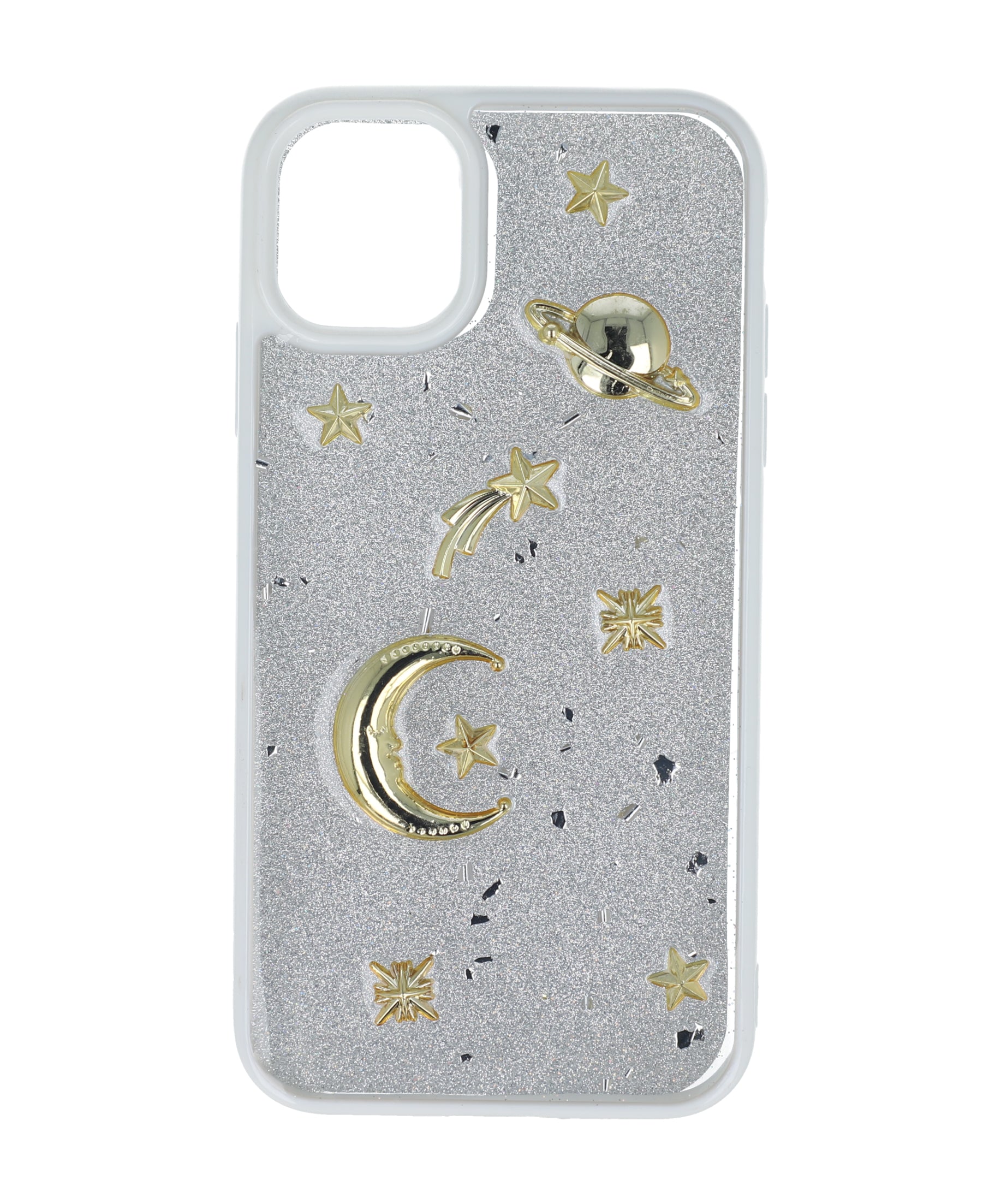 Funda celular i11 galaxia estoperoles BLANCO