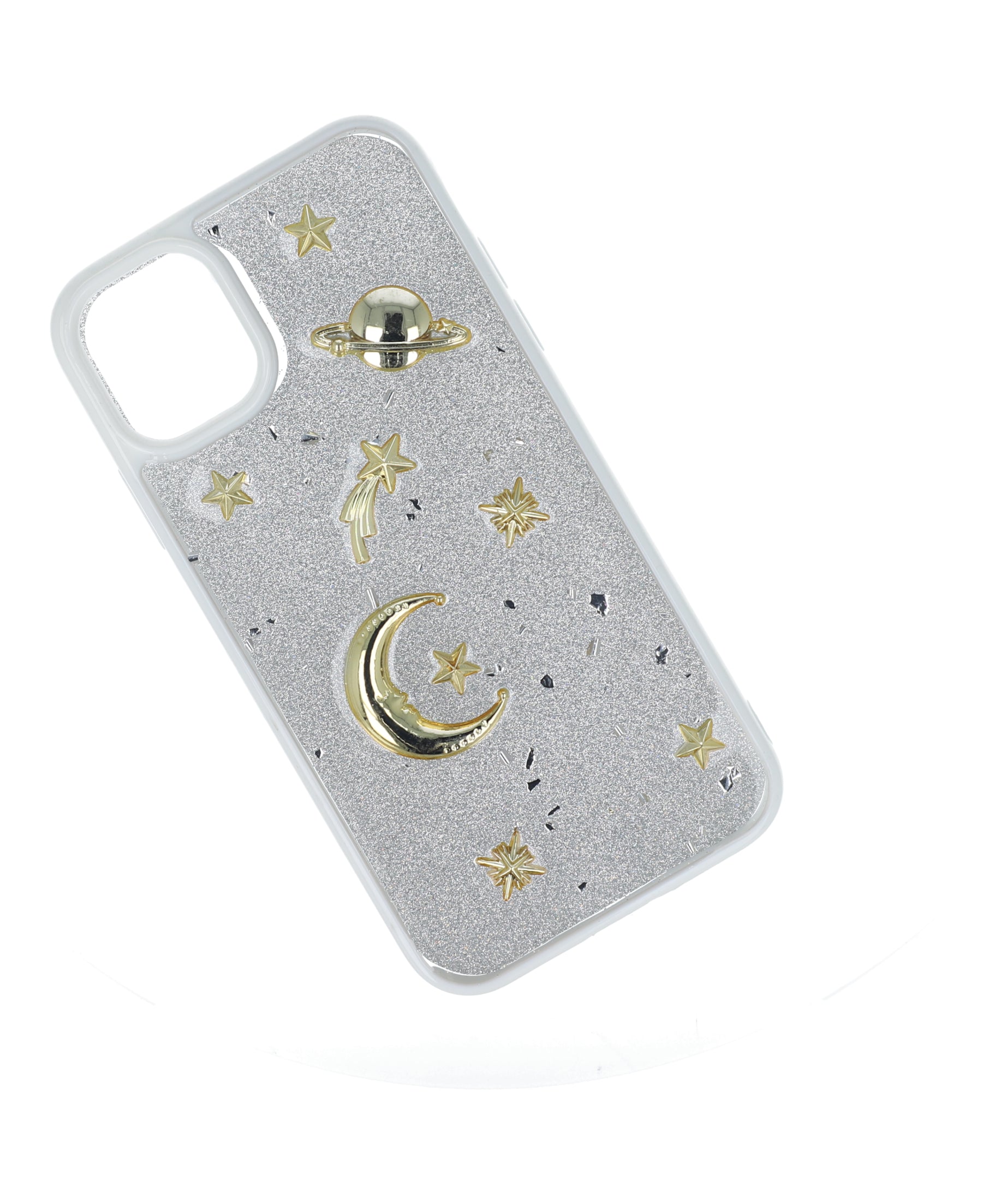 Funda celular i11 galaxia estoperoles BLANCO