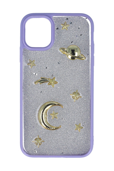 Funda celular i11 galaxia estoperoles LILA