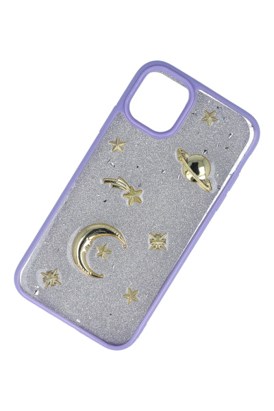 Funda celular i11 galaxia estoperoles LILA