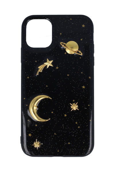 Funda celular i11 galaxia estoperoles NEGRO