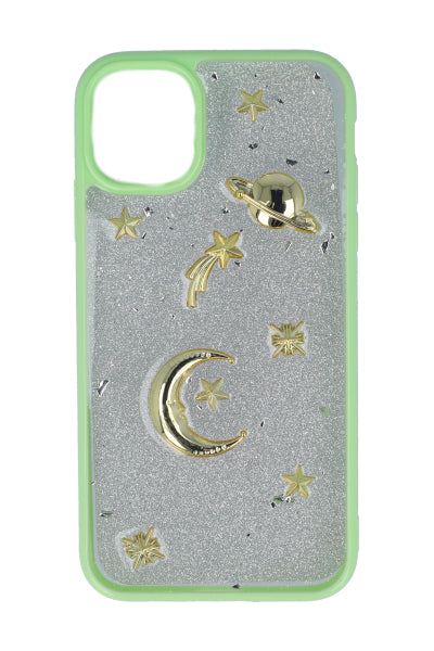 Funda celular i11 galaxia estoperoles VERDE