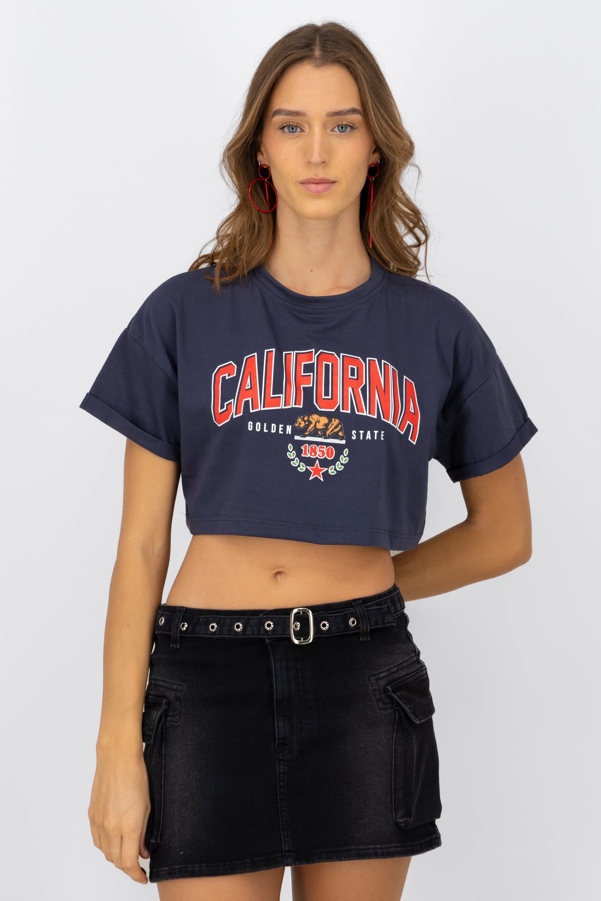 Playera Crop California HEMATITA