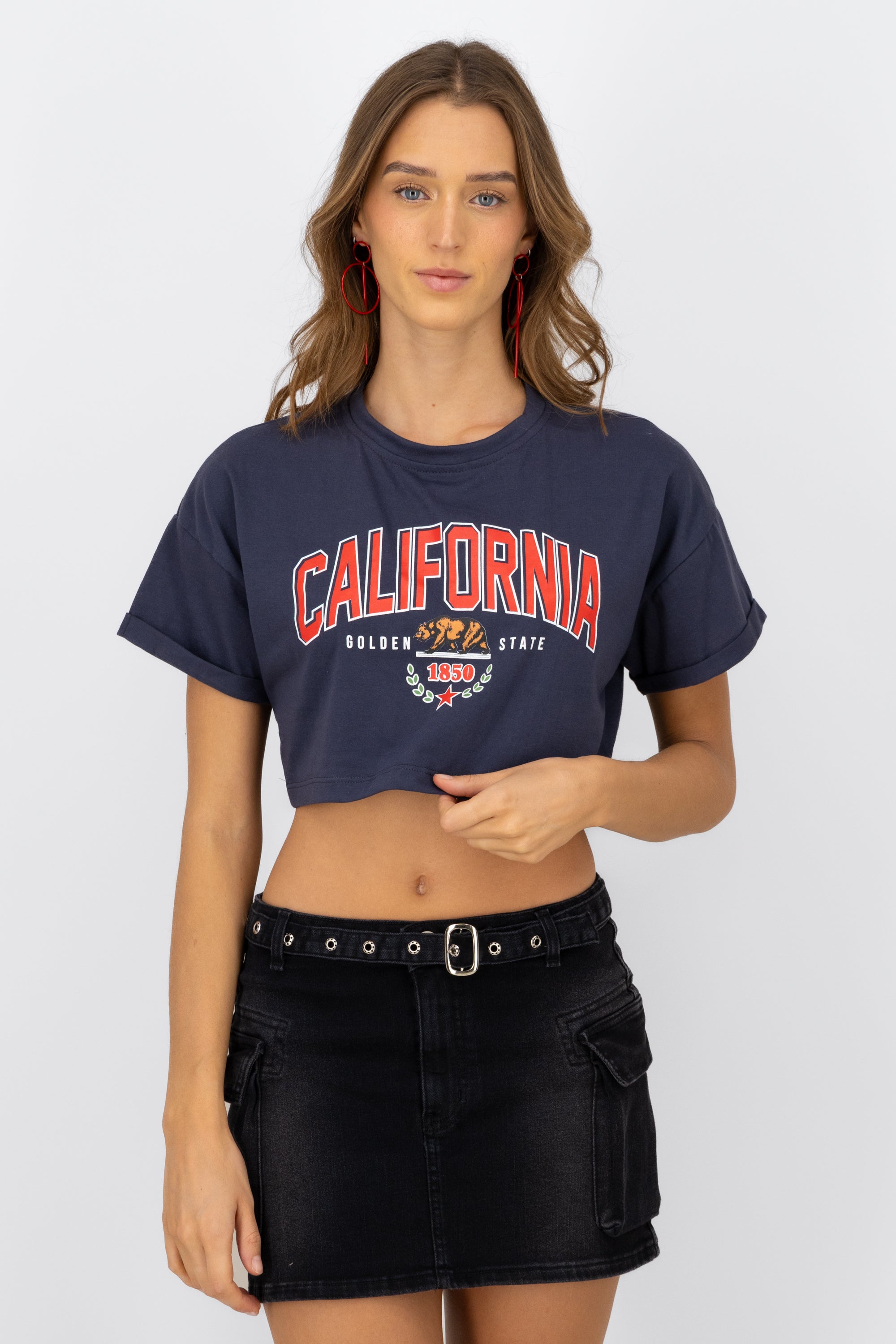 Playera Crop California HEMATITA