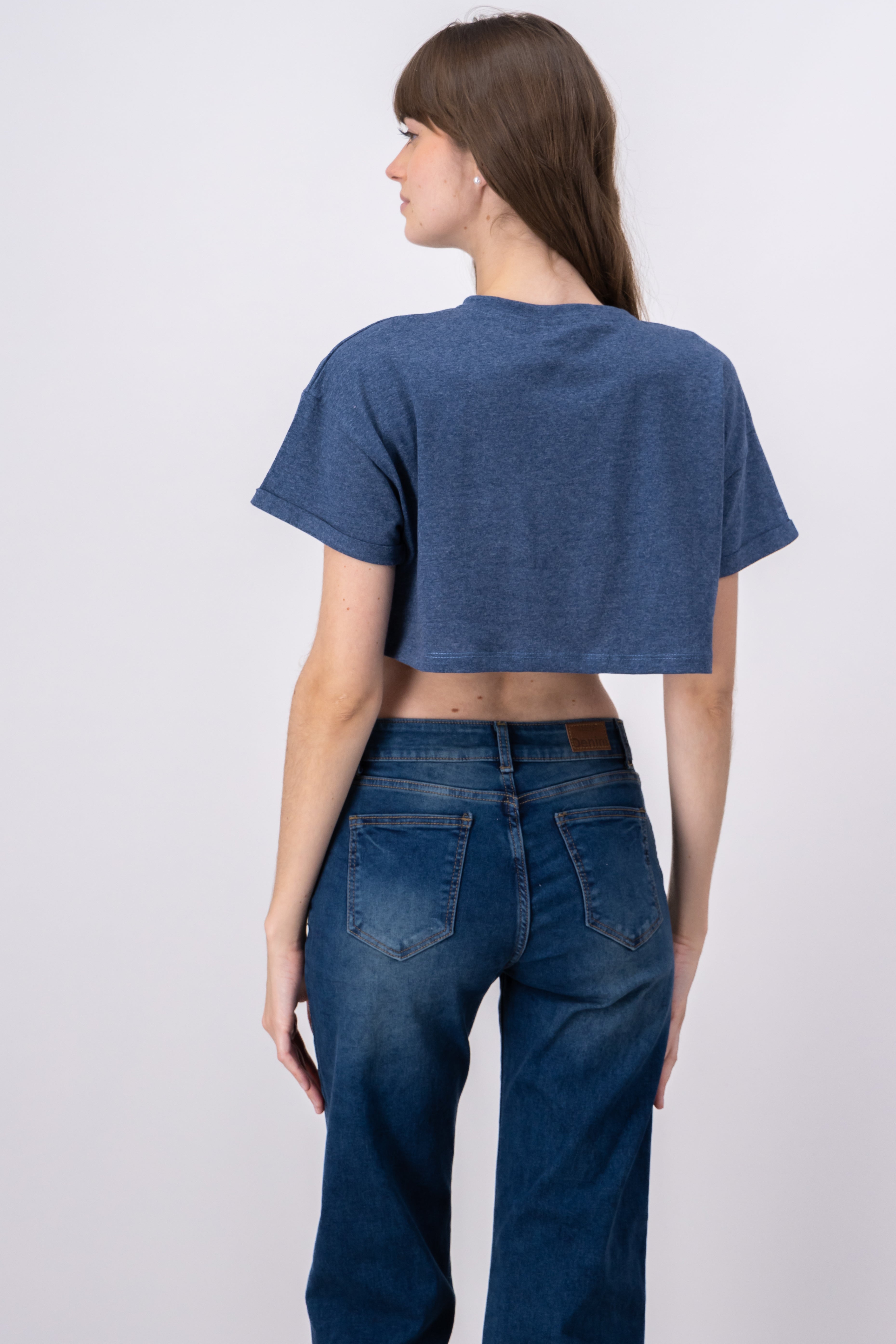 Playera Crop California INDIGO