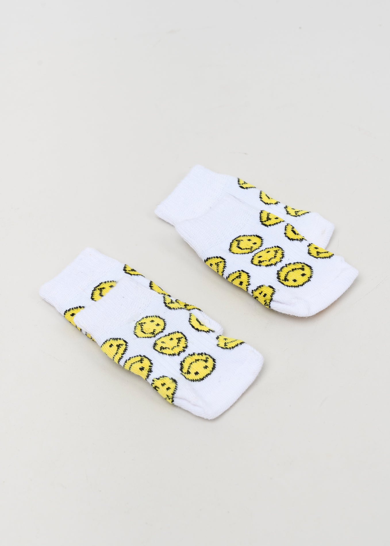 Set 2 pares calcetines mascota caritas felices BLANCO