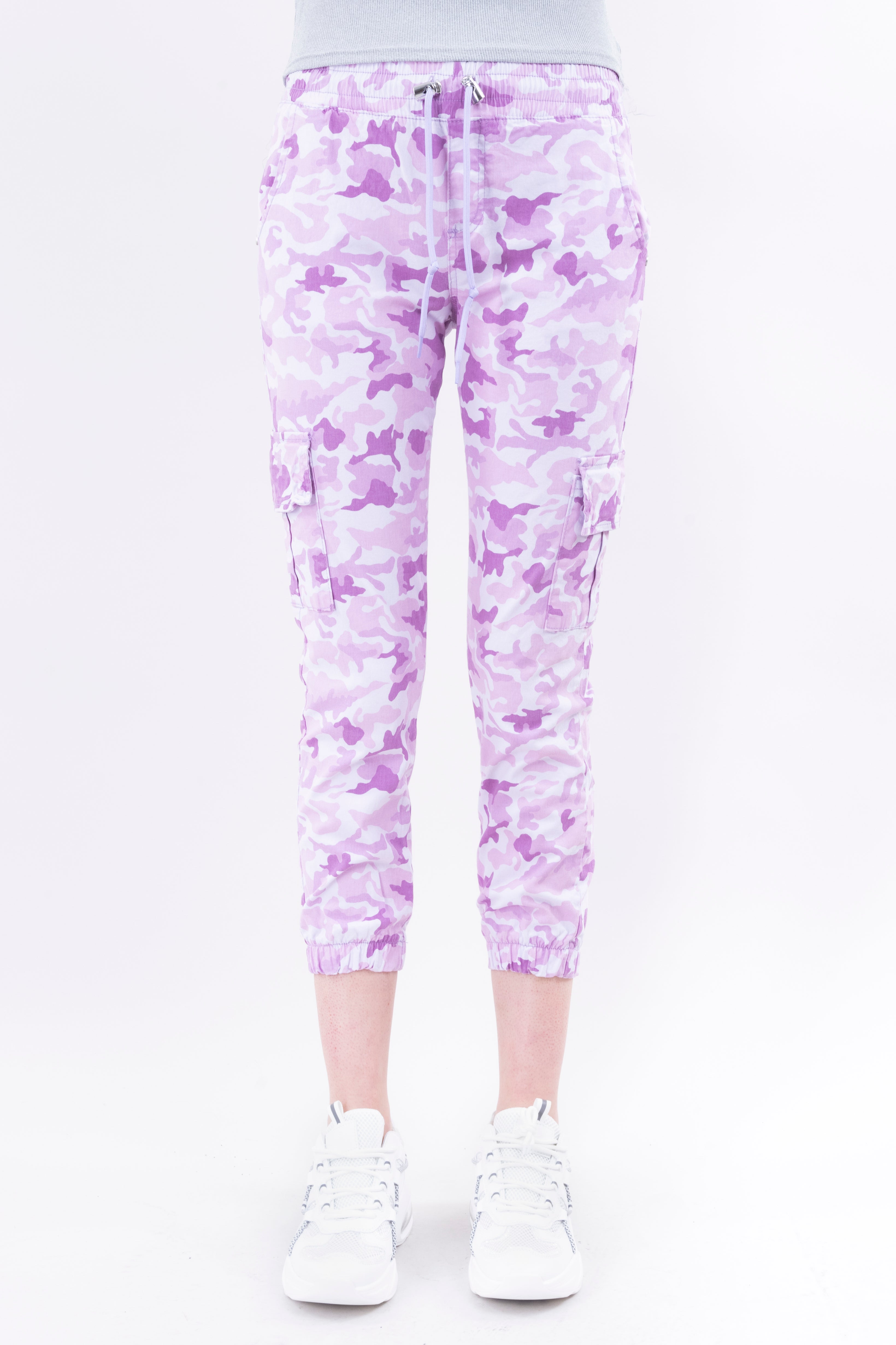 Jeans Waist High Camouflage Cordon LILAC