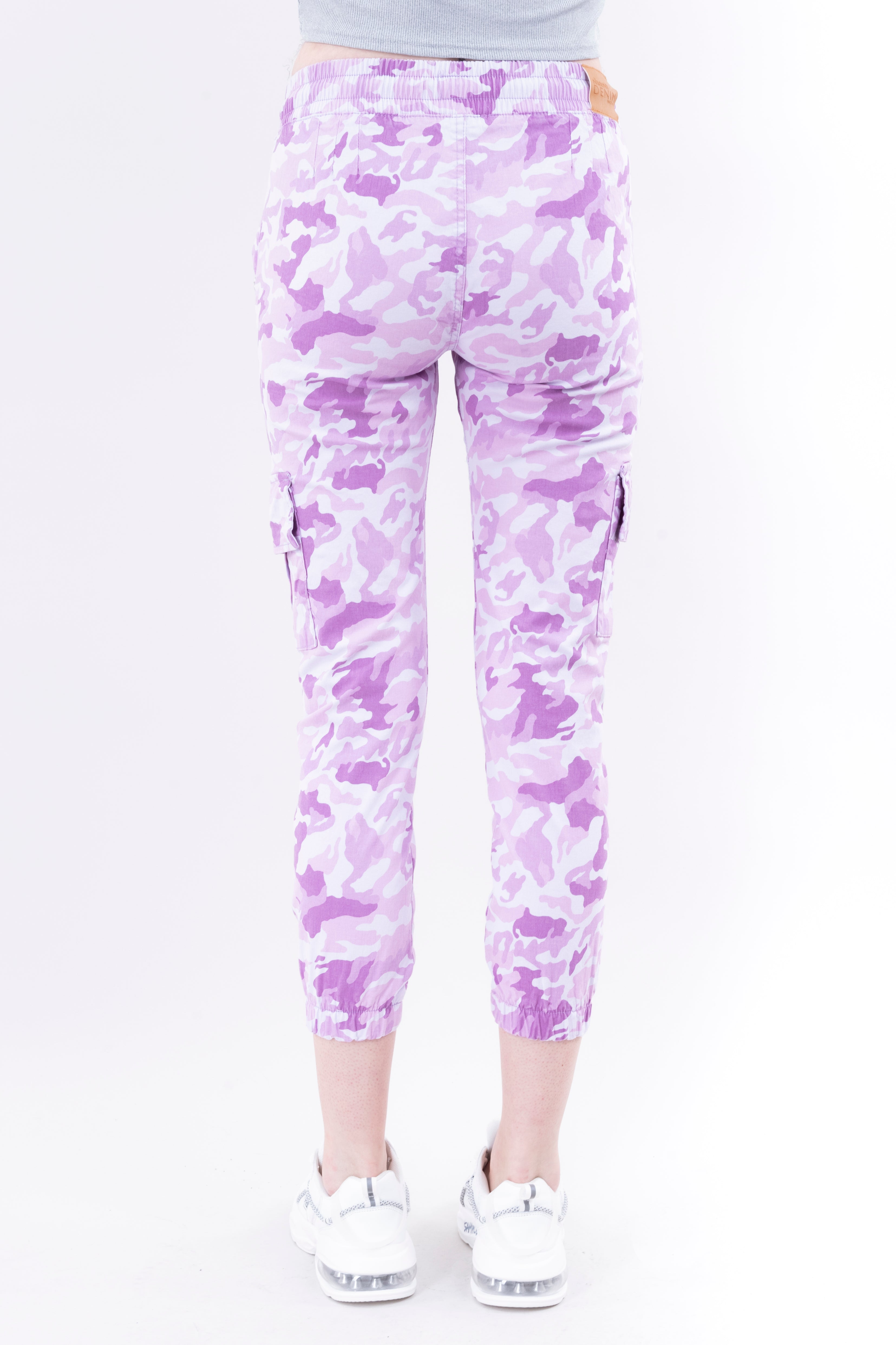 Jeans Waist High Camouflage Cordon LILAC