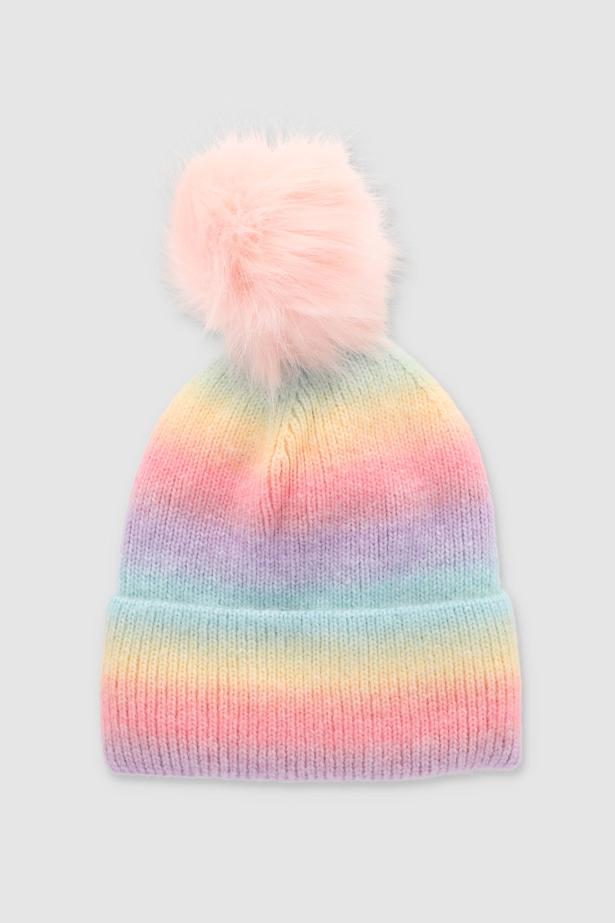 Gorro beanie pompón MULTICOLOR