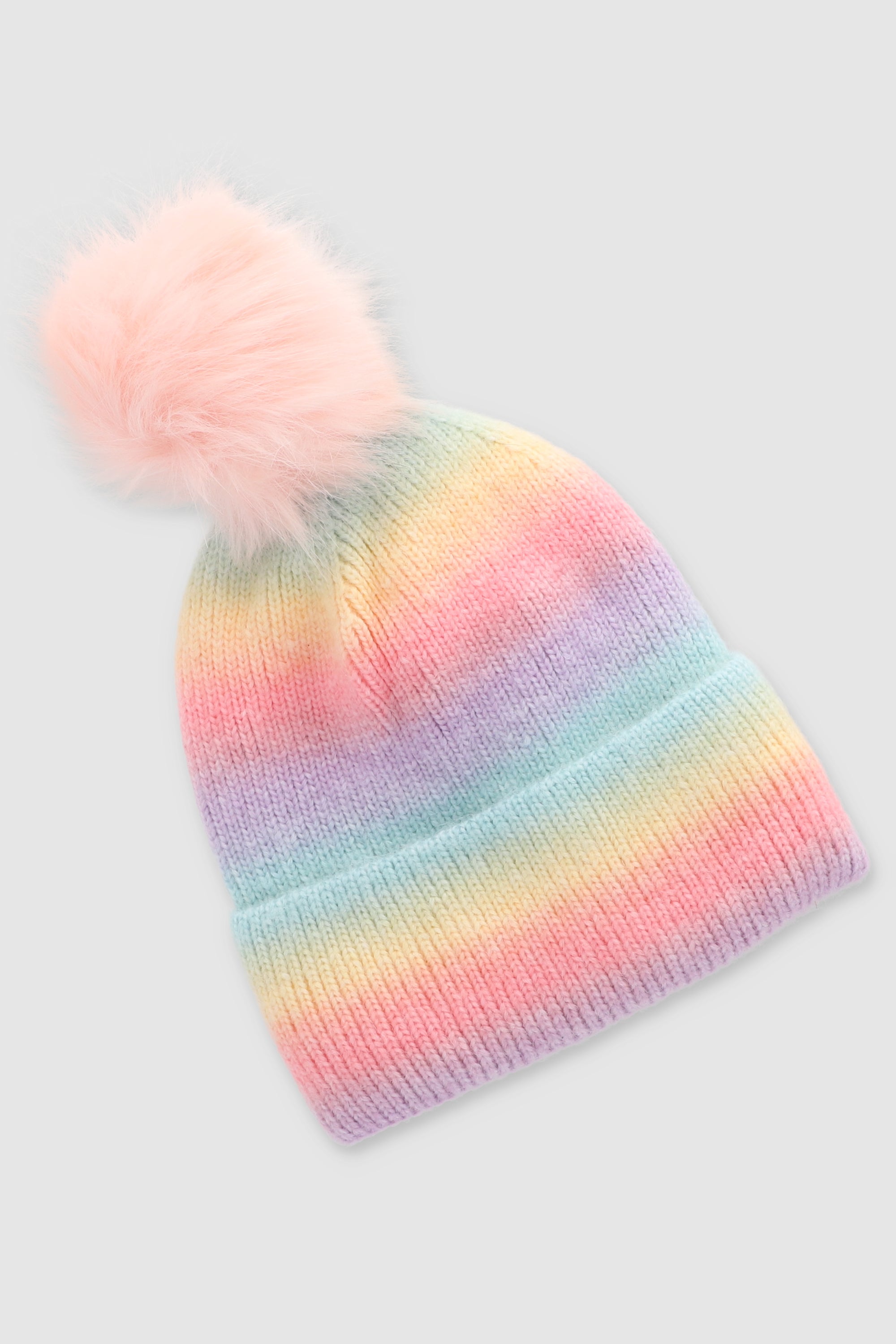 Gorro beanie pompón MULTICOLOR