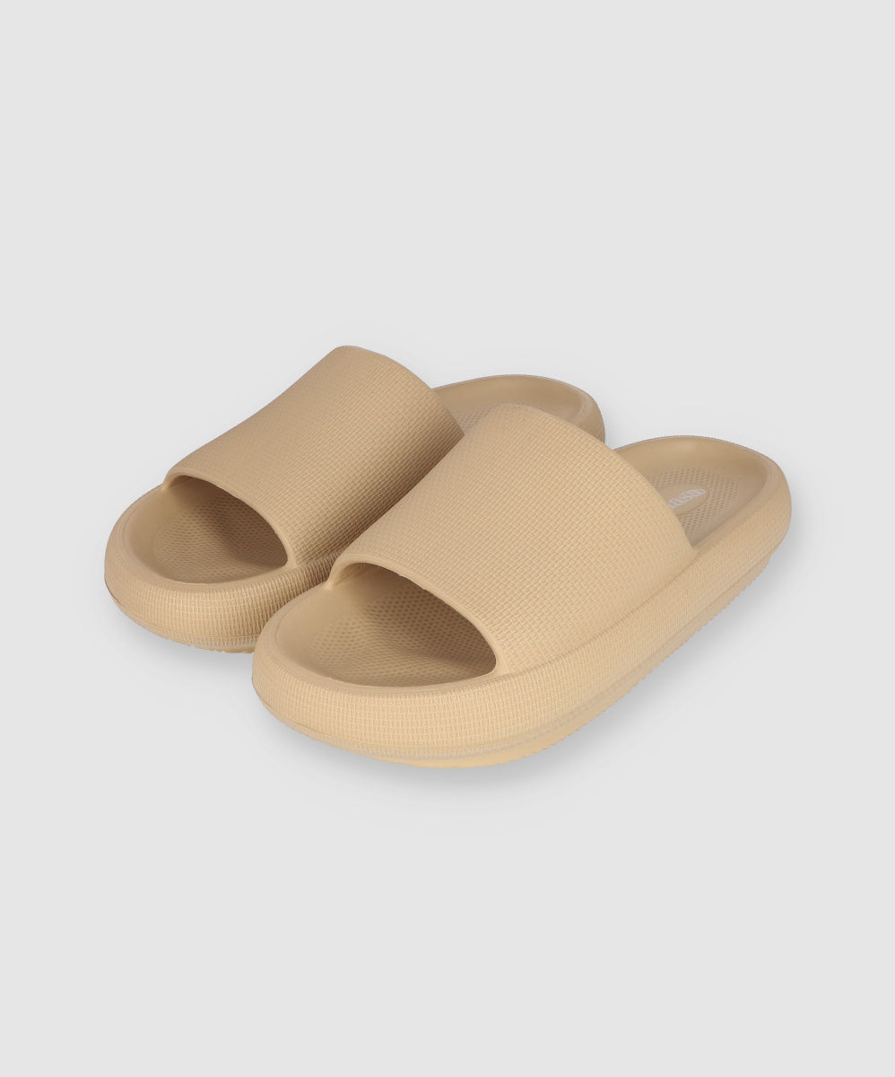 Sandalias Slide Eva Textura BEIGE