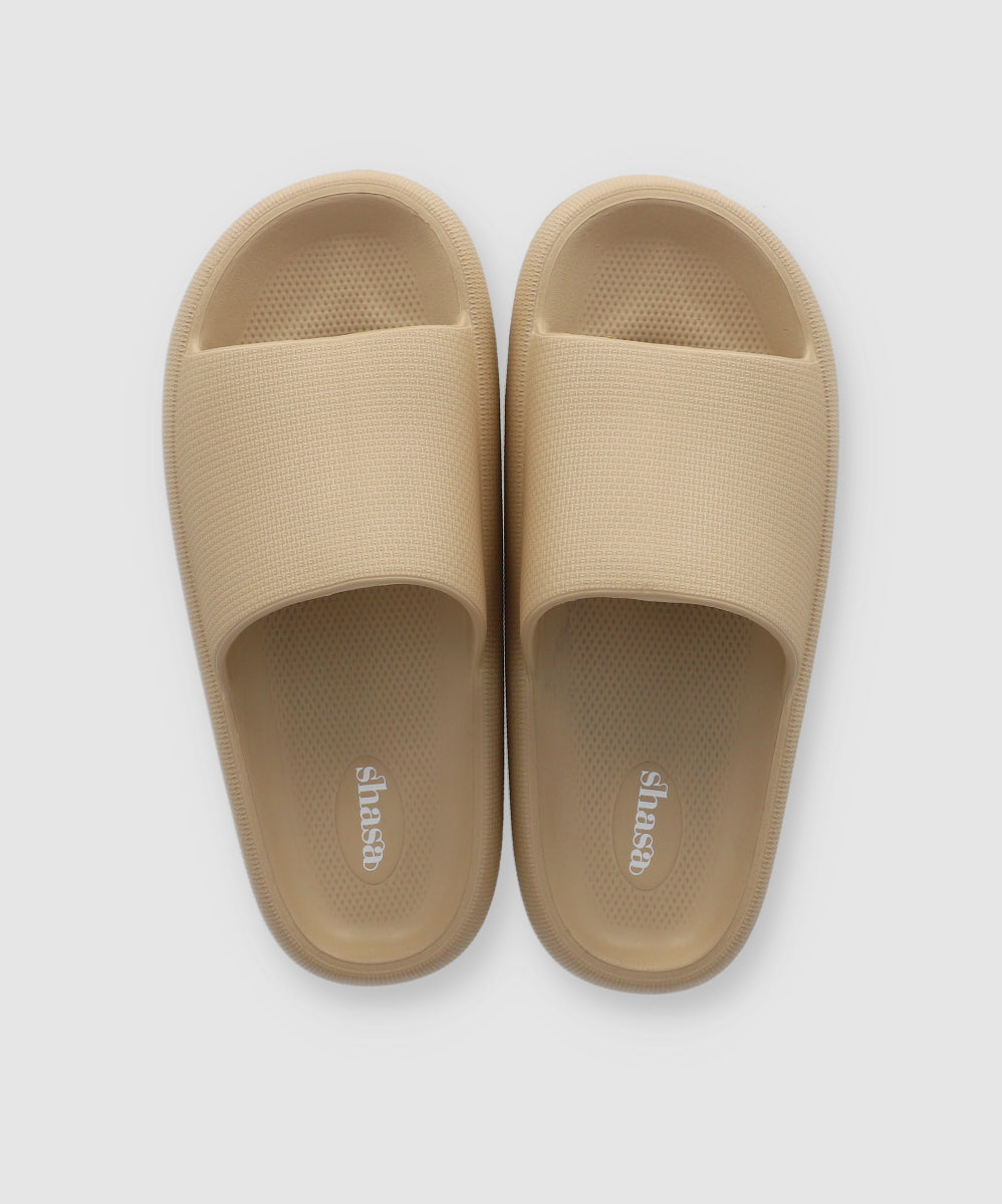 Sandalias Slide Eva Textura BEIGE