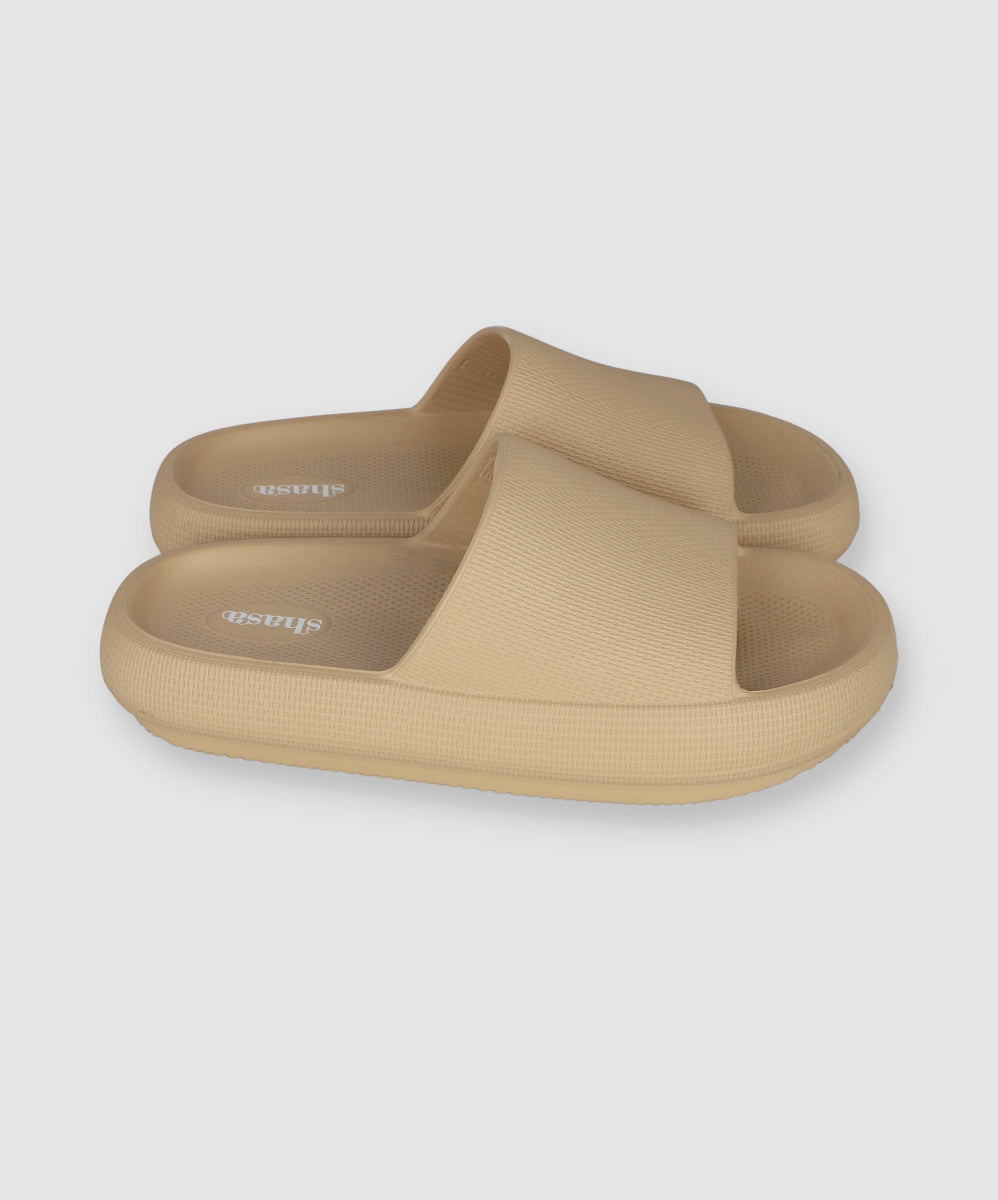 Sandalias Slide Eva Textura BEIGE