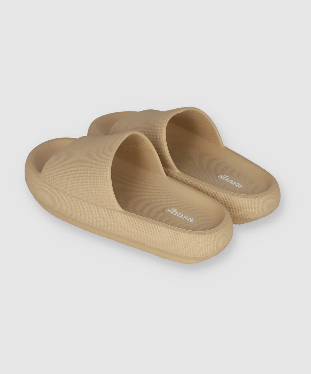 Sandalias Slide Eva Textura BEIGE