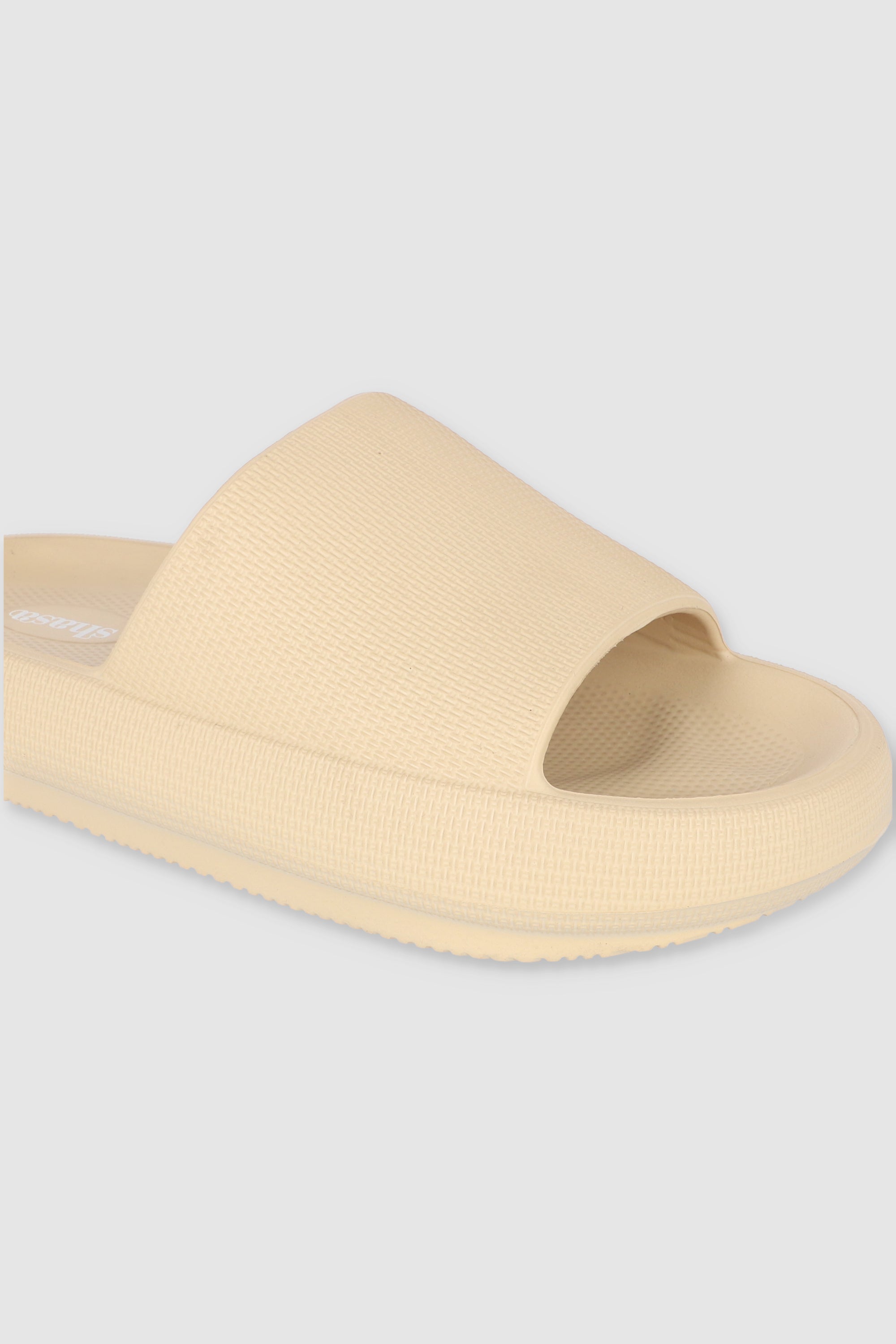 Sandalias Slide Eva Textura BEIGE