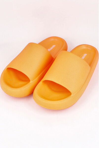 Sandalias Slide Eva Textura NARANJA NEON