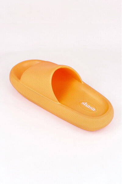 Sandalias Slide Eva Textura NARANJA NEON