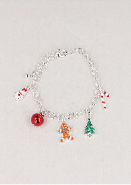 Pulsera dijes navidad PLATA