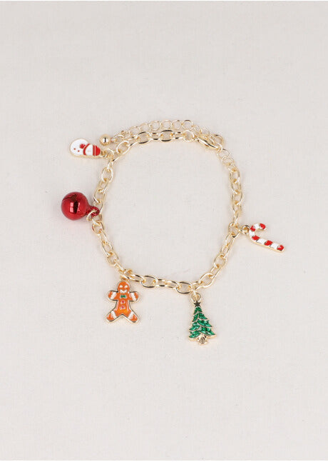 Pulsera dijes navidad ORO