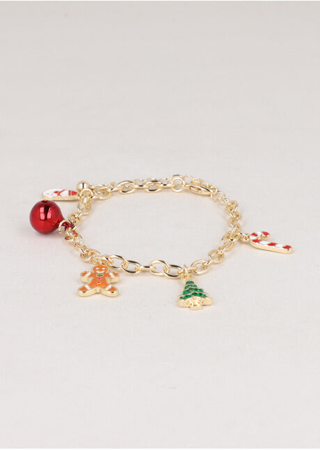 Pulsera dijes navidad ORO