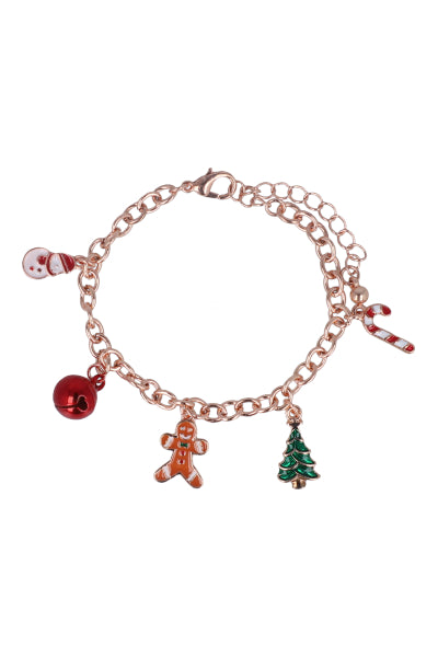 Pulsera dijes navidad COBRE