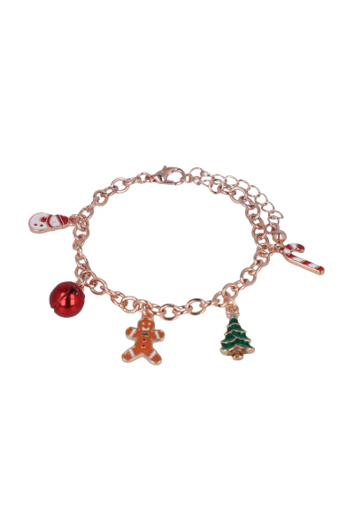 Pulsera dijes navidad COBRE