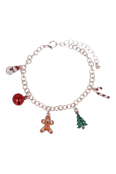 Pulsera dijes navidad ORO ROSA