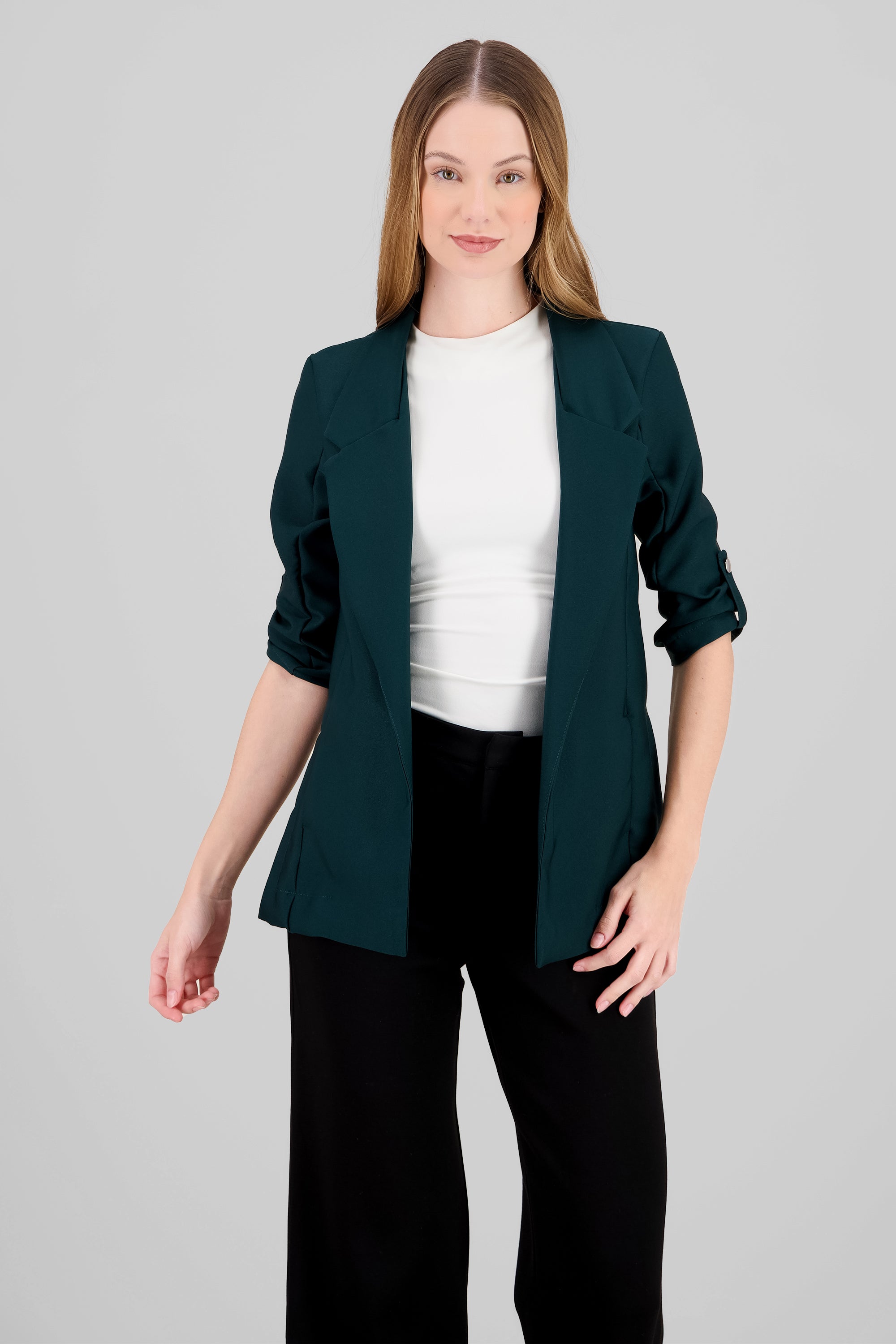 Saco Liso Manga Elevadores VERDE CAZADOR