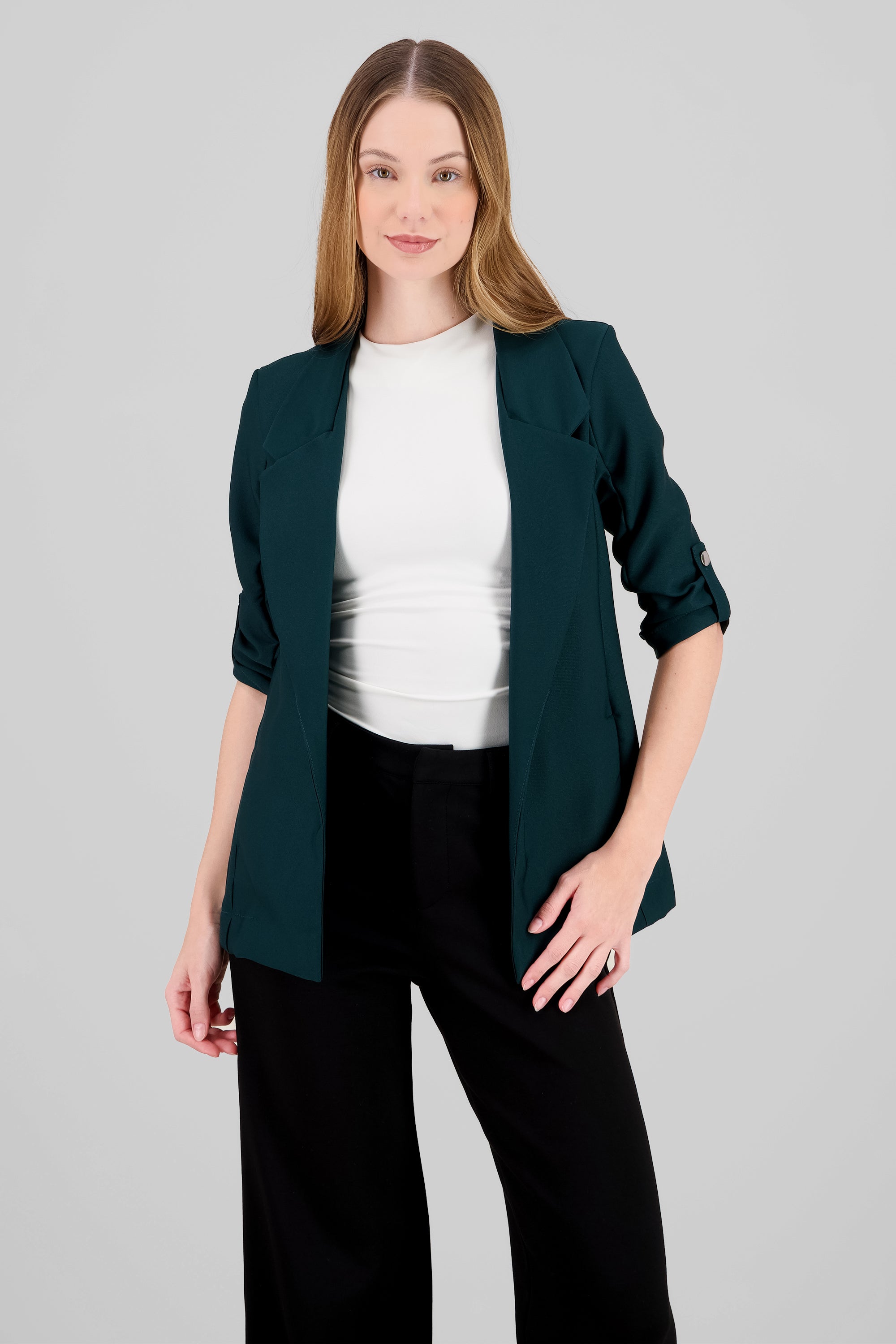 Saco Liso Manga Elevadores VERDE CAZADOR