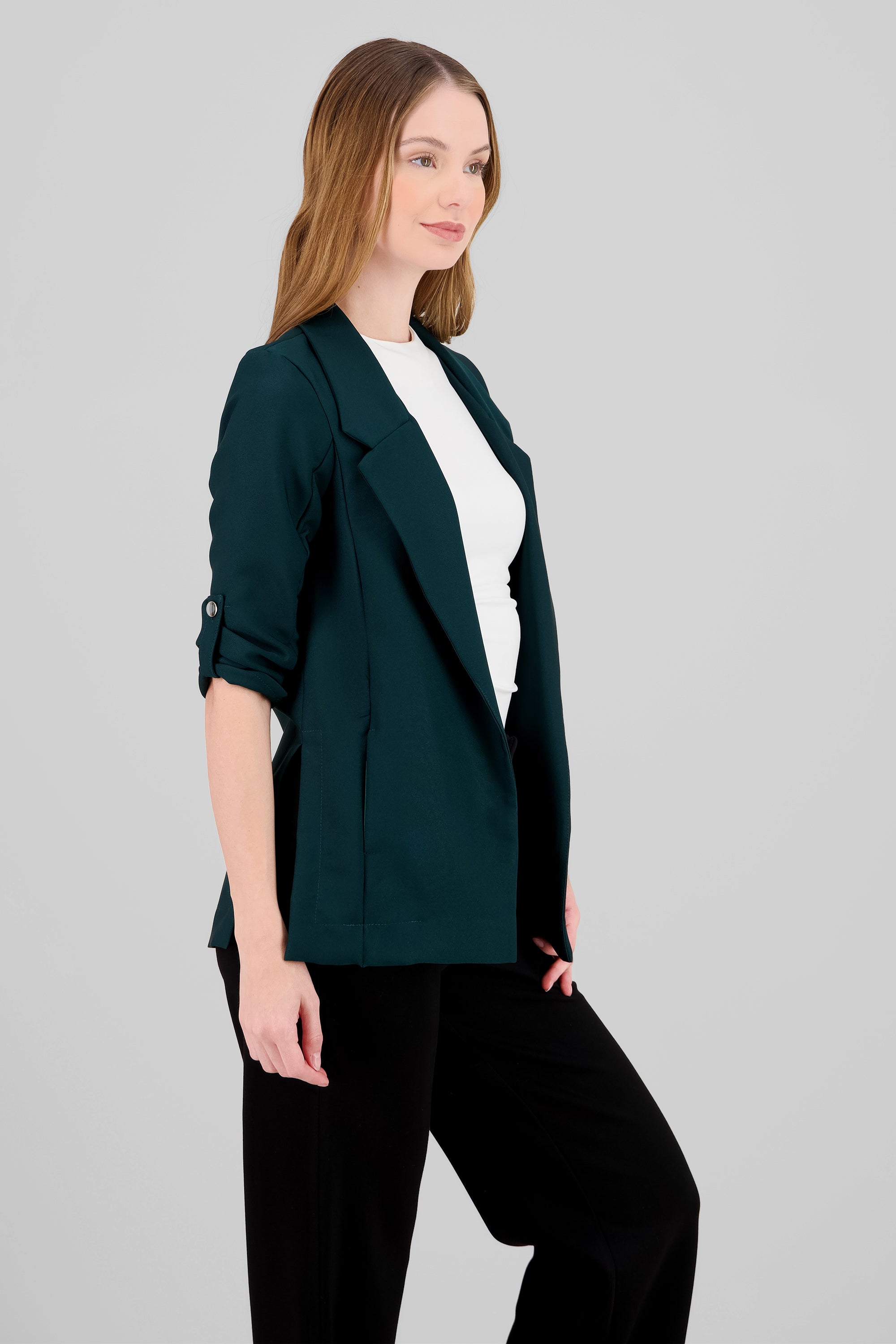 Saco Liso Manga Elevadores VERDE CAZADOR