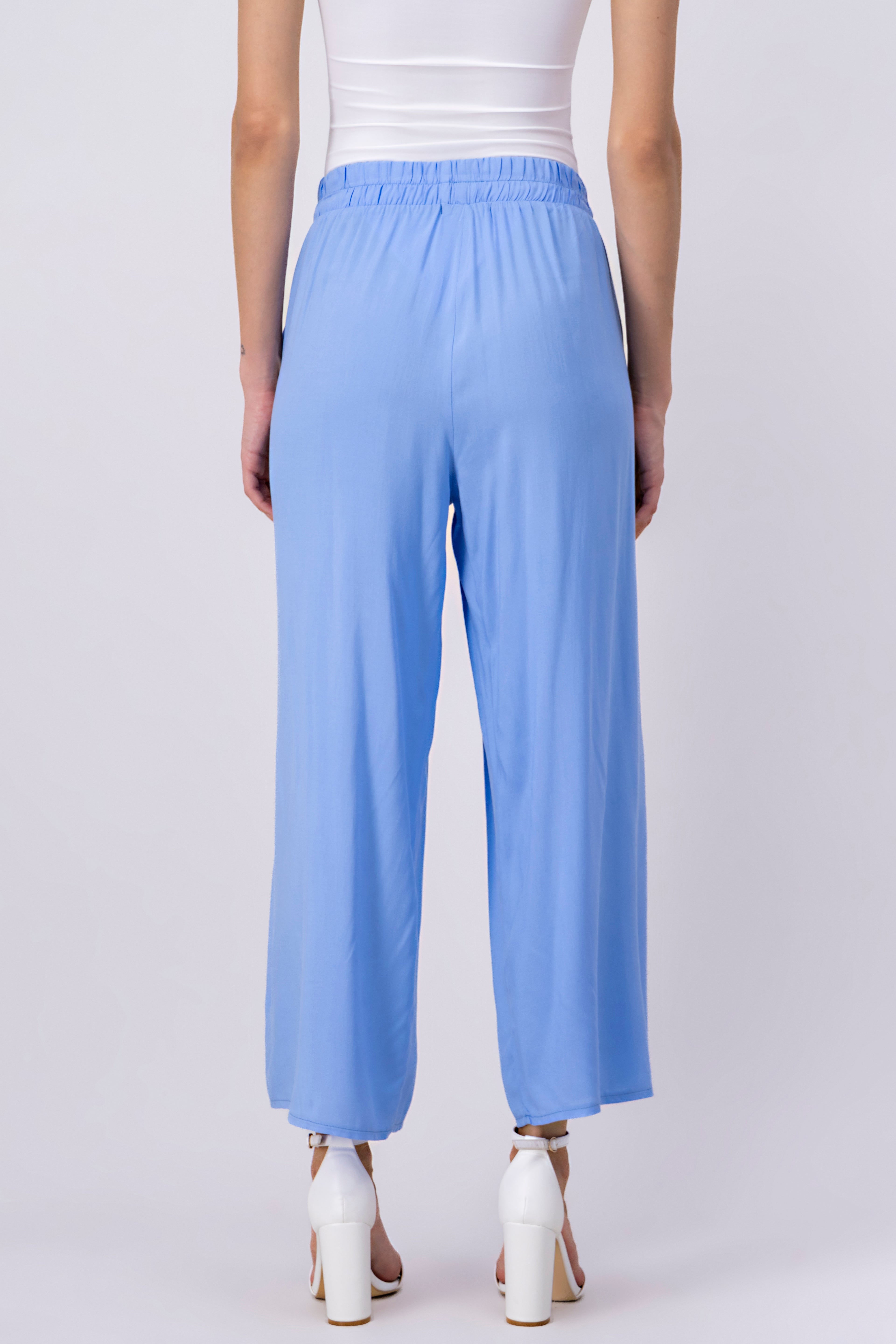 Wide Leg pants Frievid High Waist PASTEL BLUE