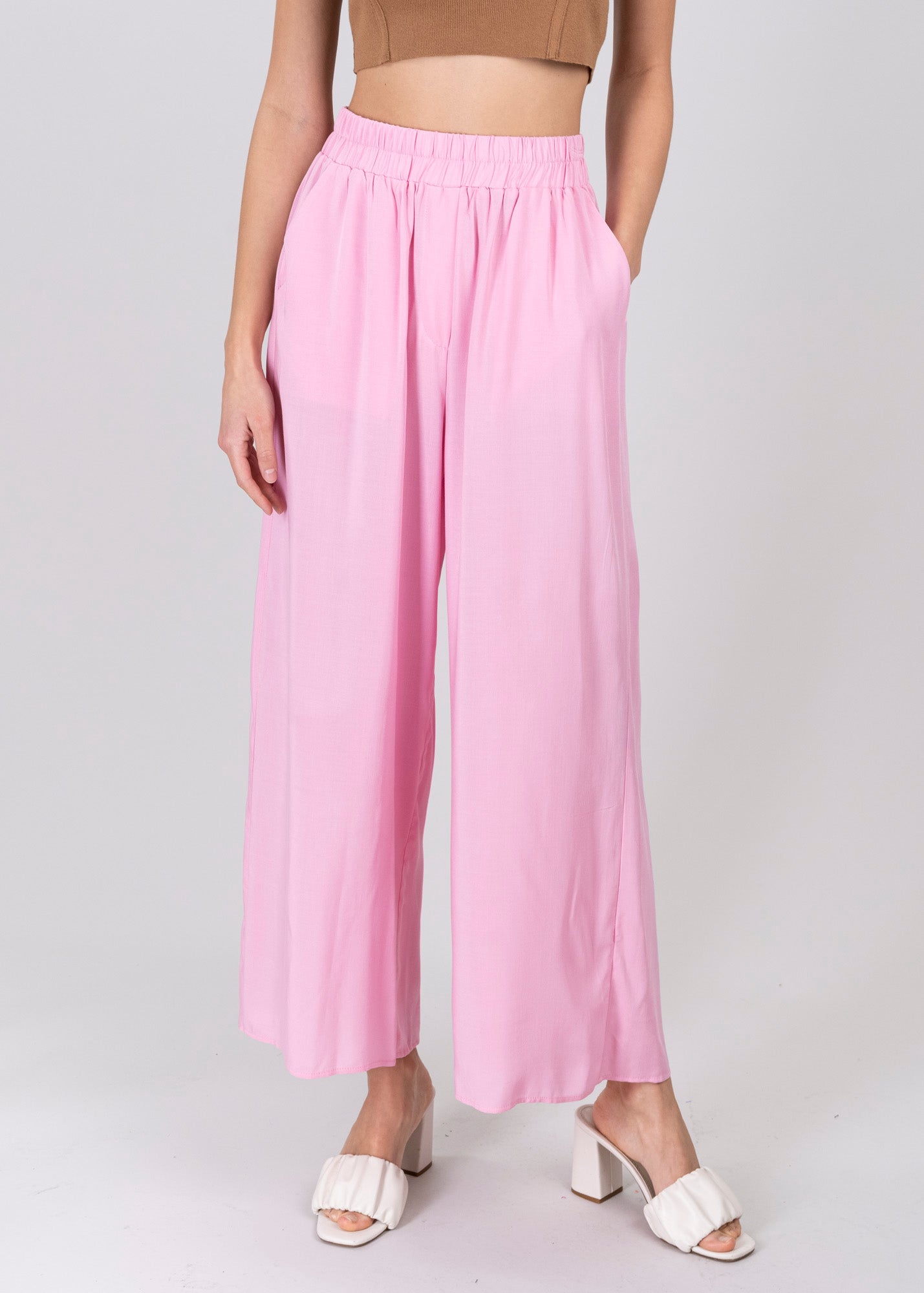 Wide Leg pants Frievid High Waist PINK