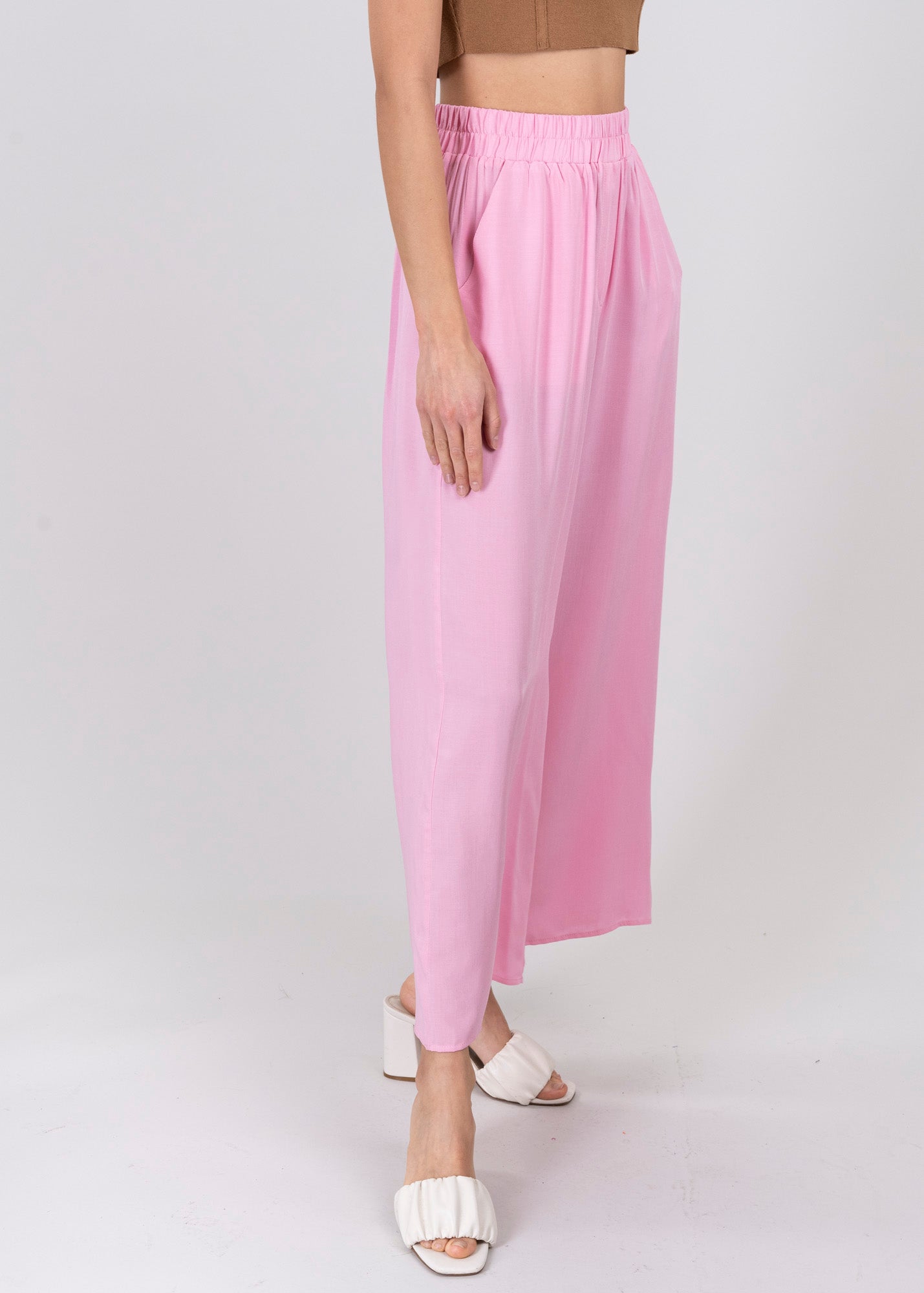 Wide Leg pants Frievid High Waist PINK