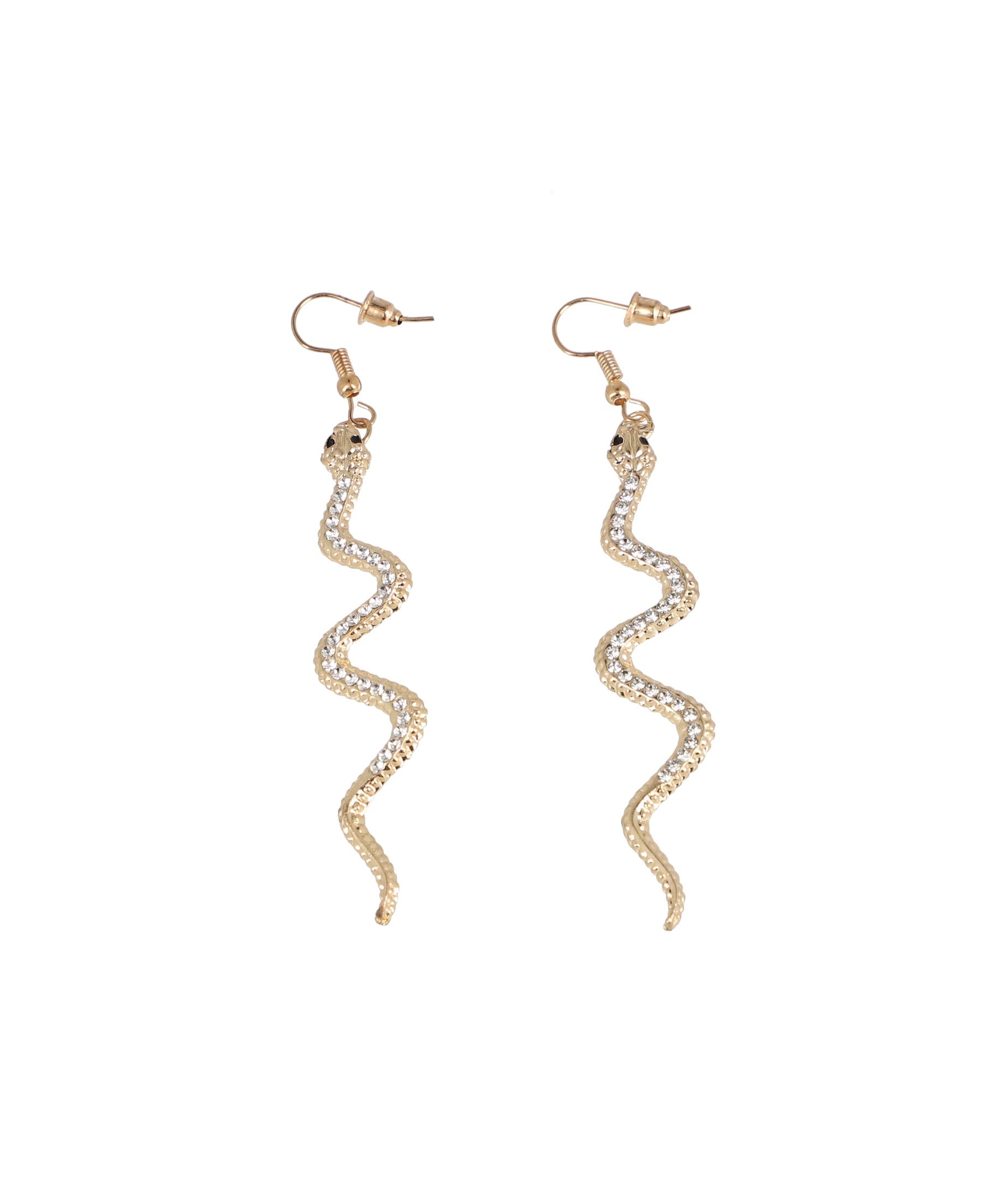 Aretes colgantes serpiente brillos ORO