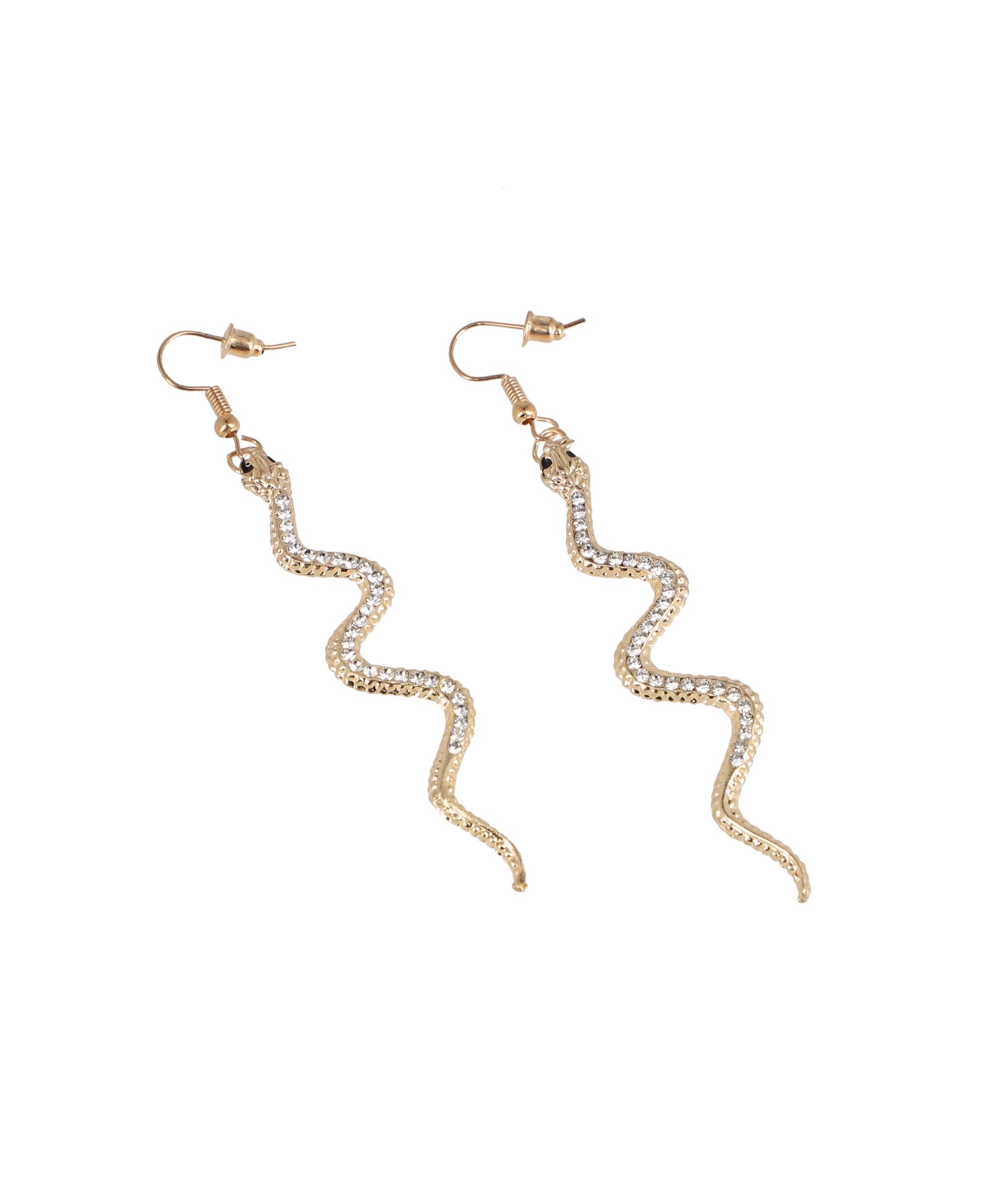 Aretes colgantes serpiente brillos ORO