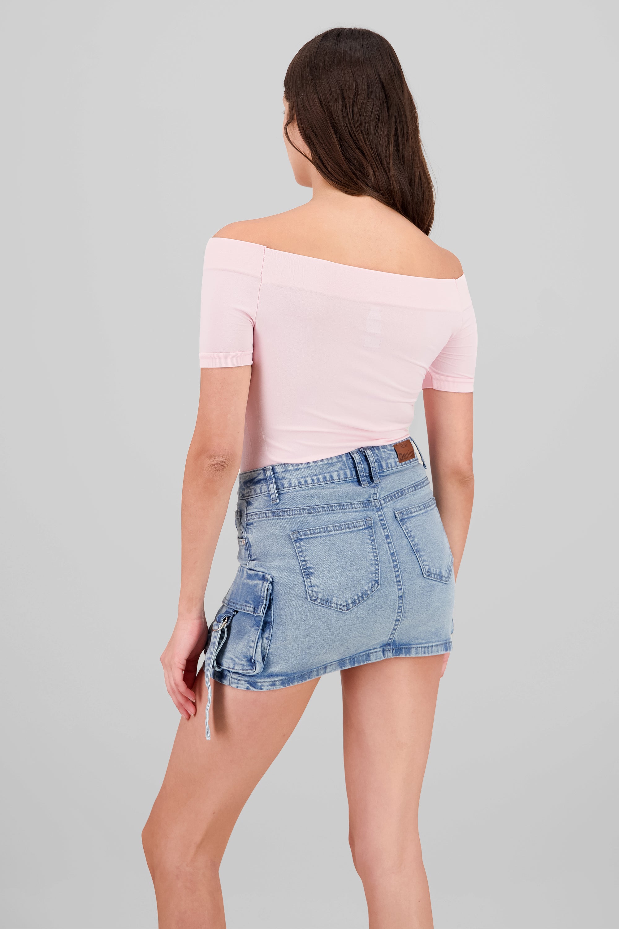 Bodysuit Liso Hombros Descubiertos ROSA PASTEL