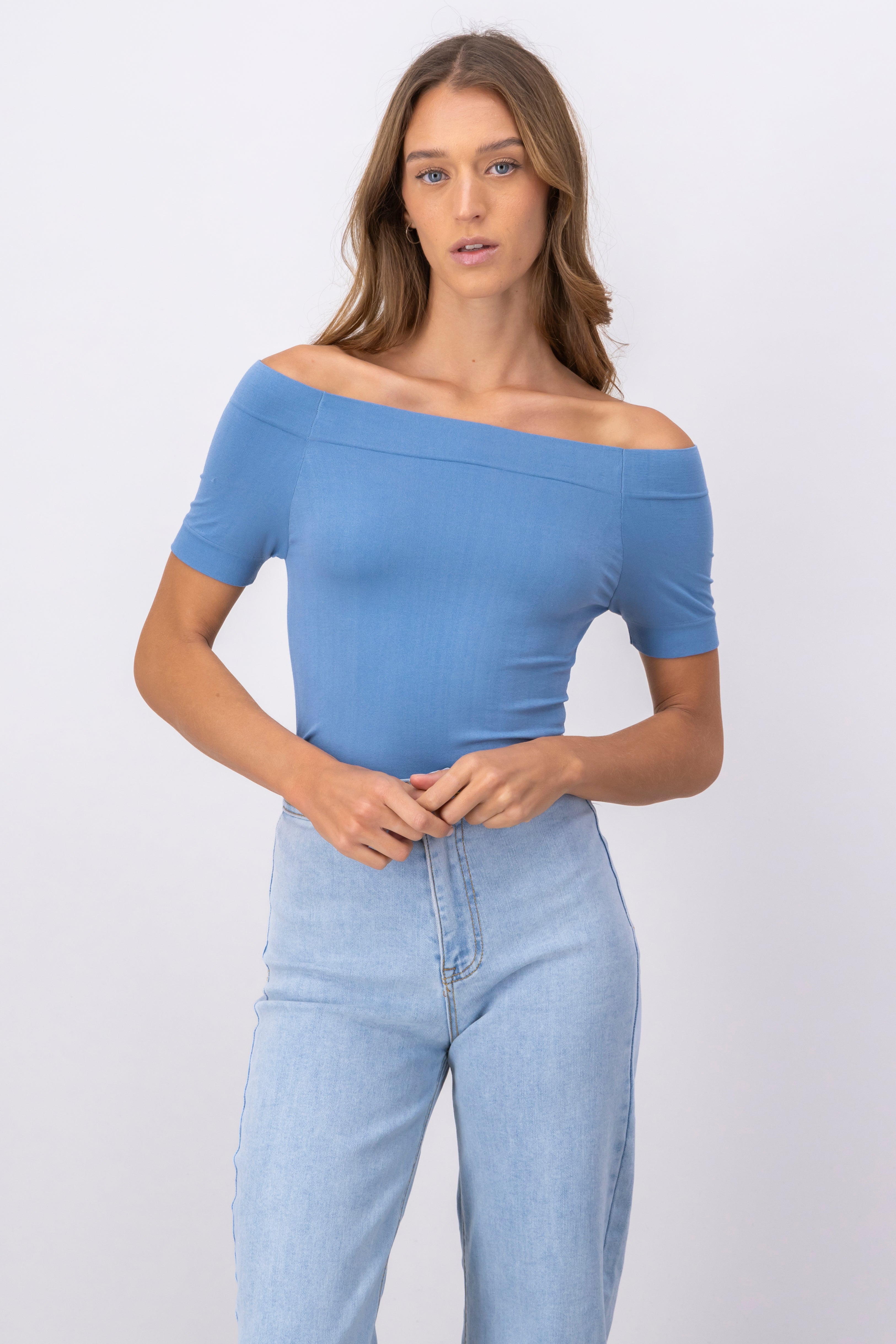 Bodysuit Liso Hombros Descubiertos INDIGO