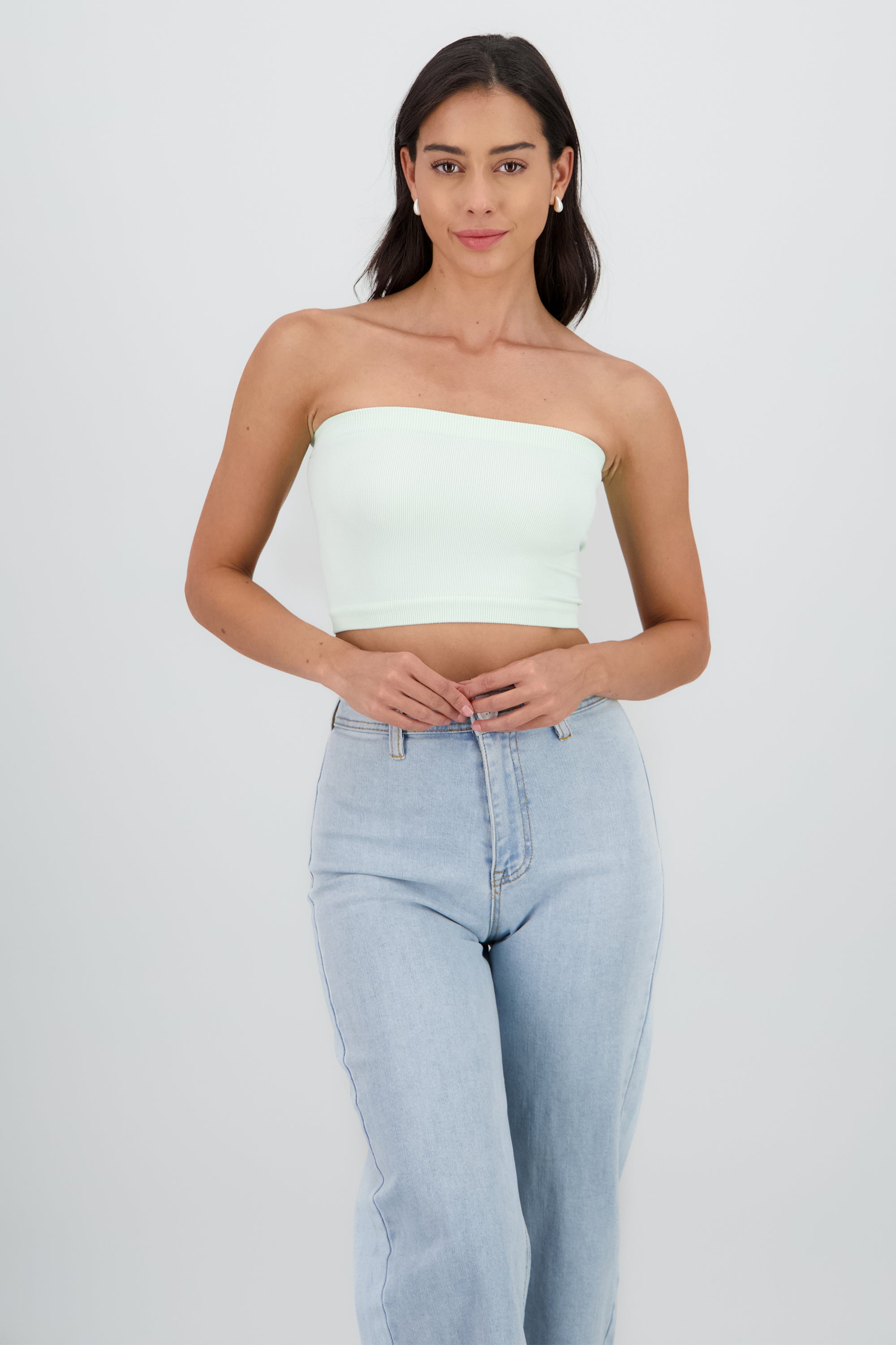 Top Tubo Elástico Acanalado MENTA