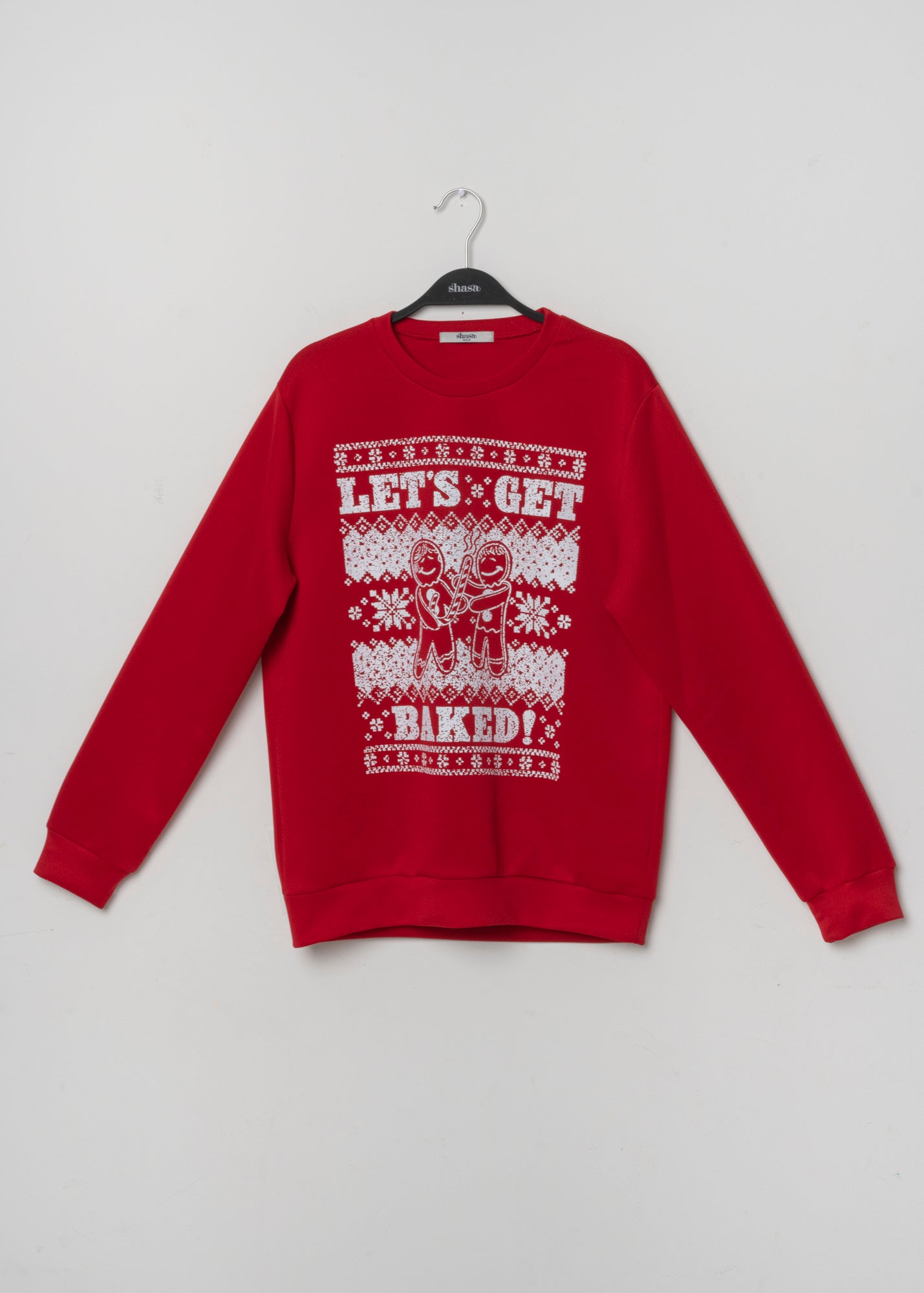 Christmas Sweatshirt Ginger Cookies RED