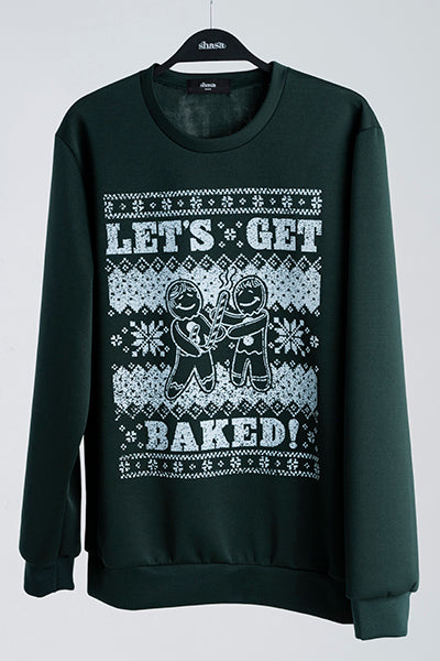 Christmas Sweatshirt Ginger Cookies GREEN