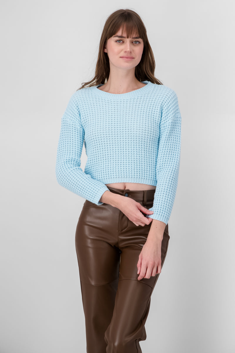 Suéter Tejido Ancho AZUL PASTEL