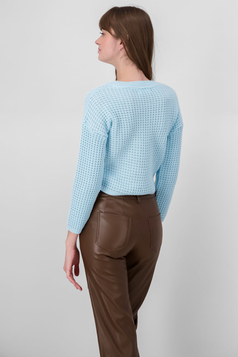 Suéter Tejido Ancho AZUL PASTEL