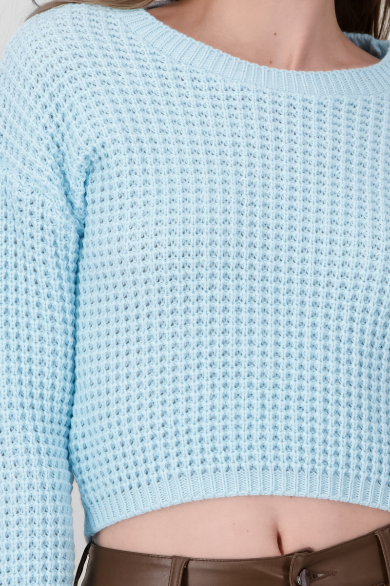 Suéter Tejido Ancho AZUL PASTEL